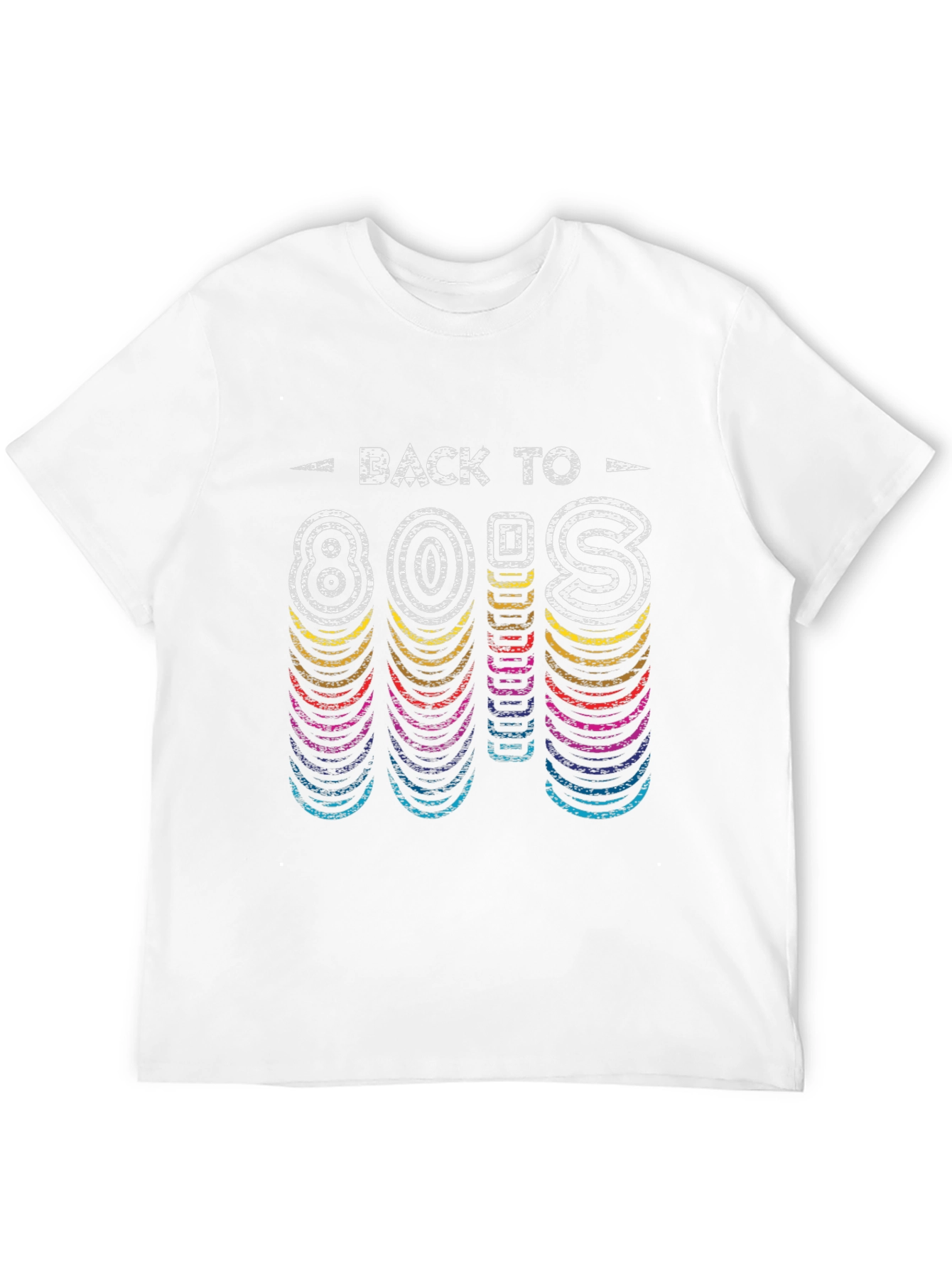 Black Back to 80's Retro Style Black T-Shirt view 12