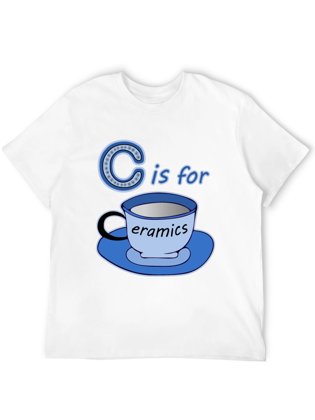 Black C is for Ceramics Funny T-Shirt view 12