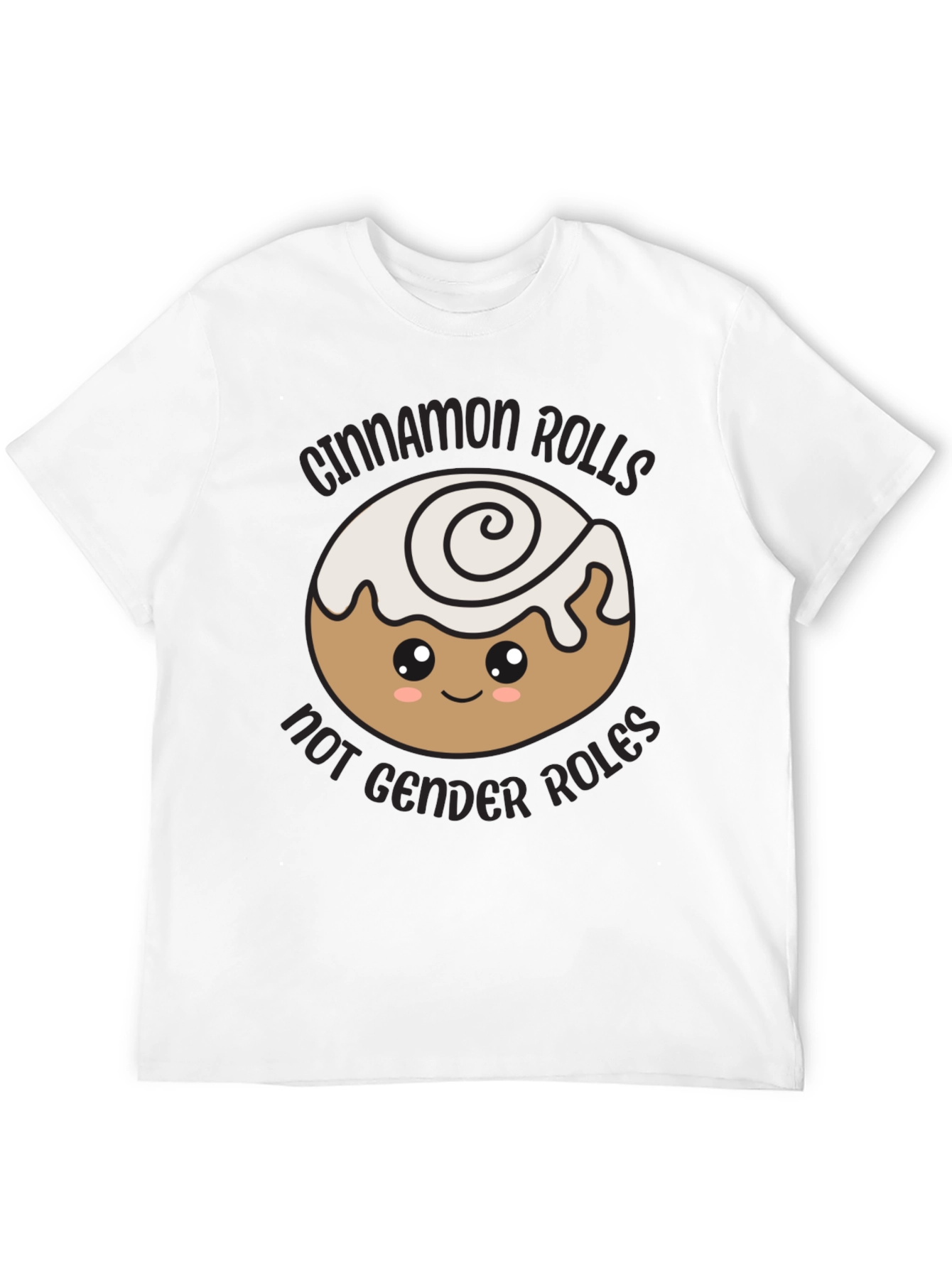 Black Cinnamon Rolls Not Gender Roles T-Shirt view 12