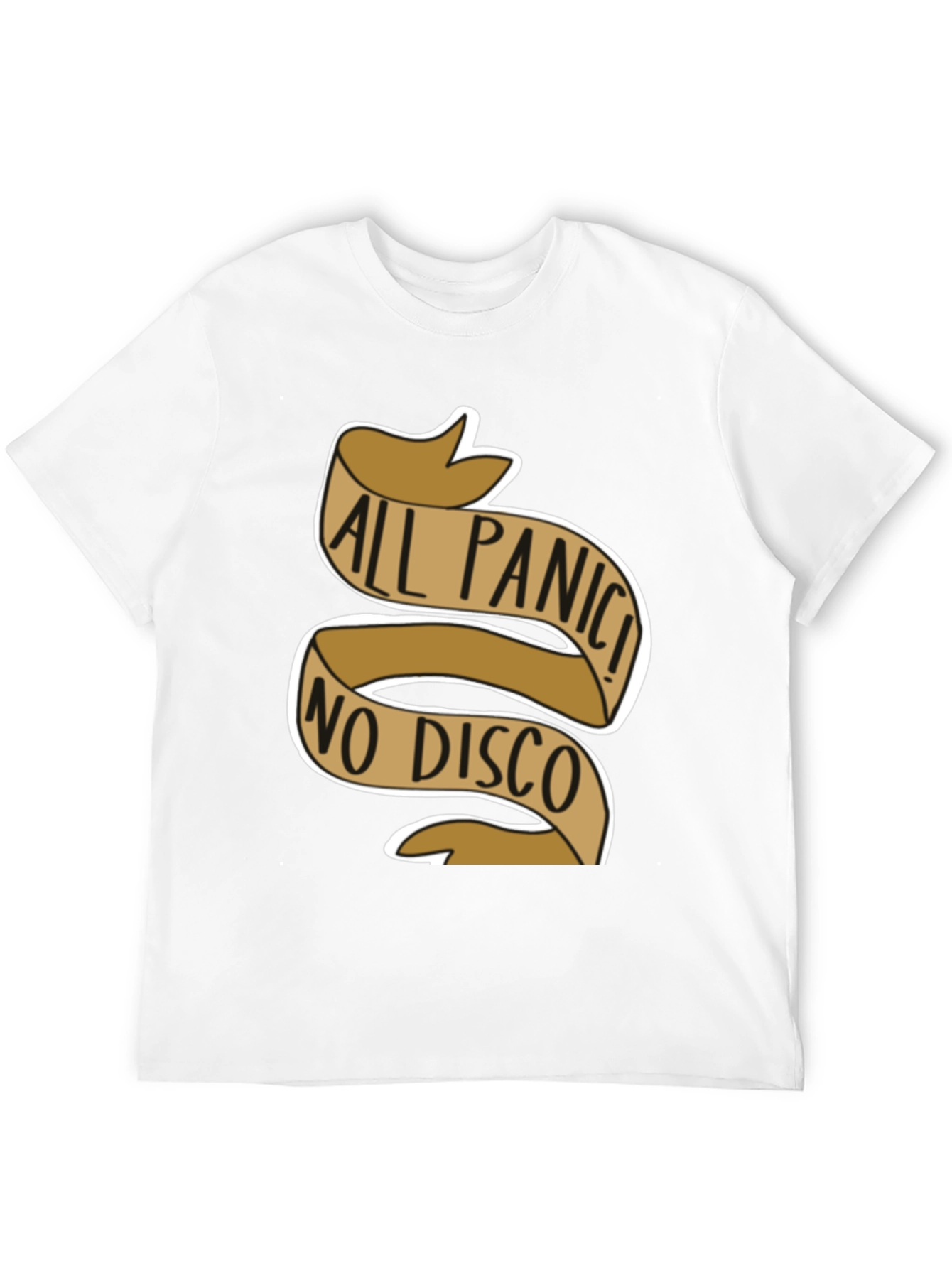 Black All Panic No Disco Graphic T-Shirt view 12