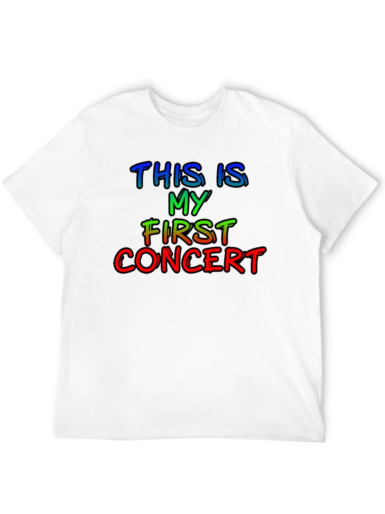 My First Concert T-Shirt - Rainbow Text - 12