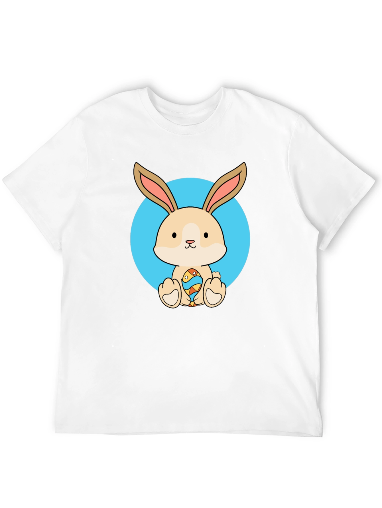 Black Cute Bunny Easter Egg Black T-Shirt view 12