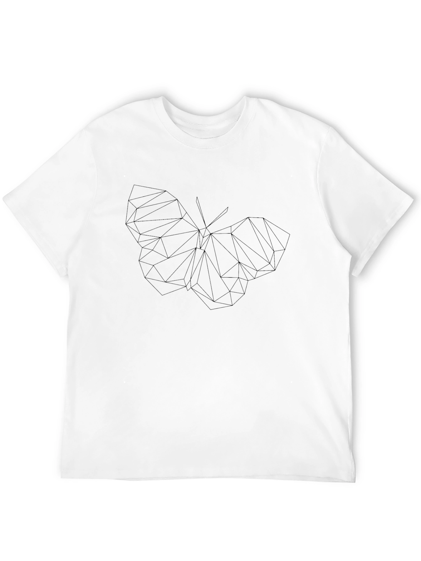 Black Geometric Butterfly Black T-Shirt view 12