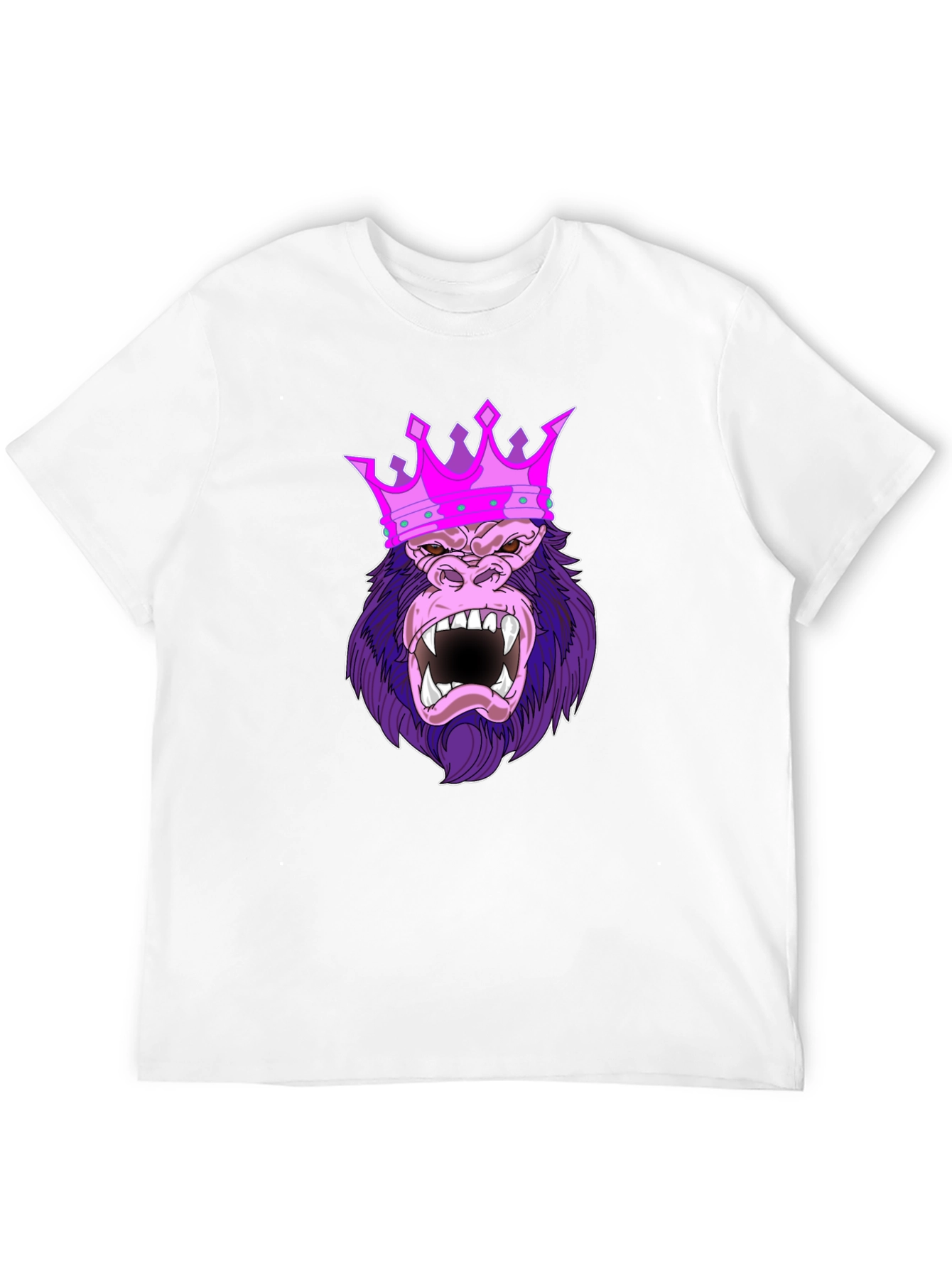 Black King Kong T-Shirt - Gorilla Crown Graphic Tee view 12
