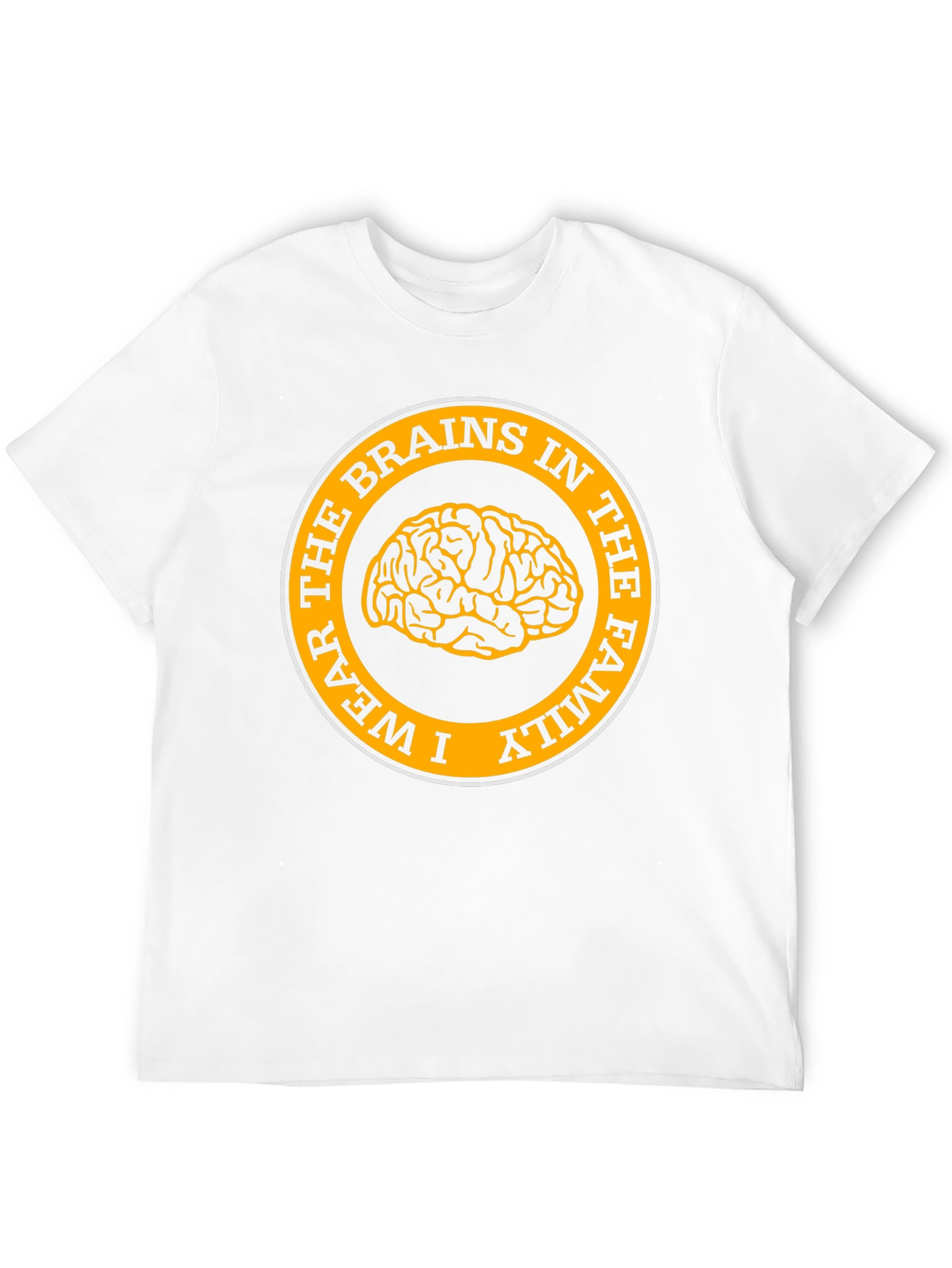 Black I Wear the Brains in the Family T-Shirt view 12