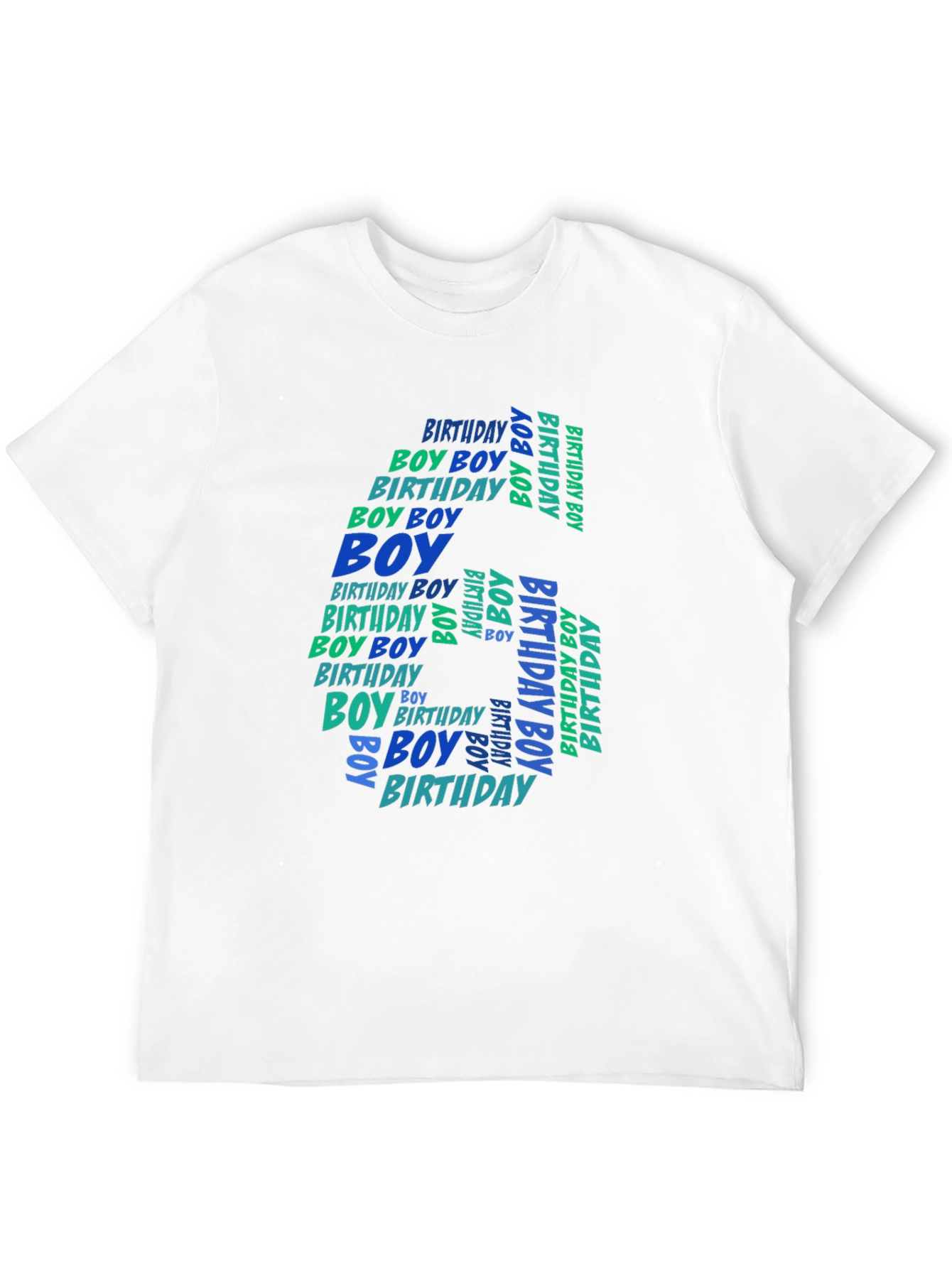 Black 6th Birthday Boy T-Shirt view 12