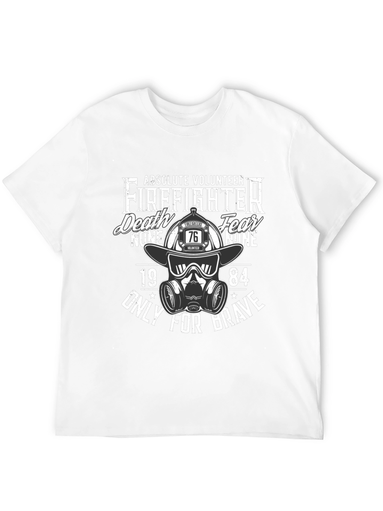 Black Firefighter Volunteer Graphic Tee view 12