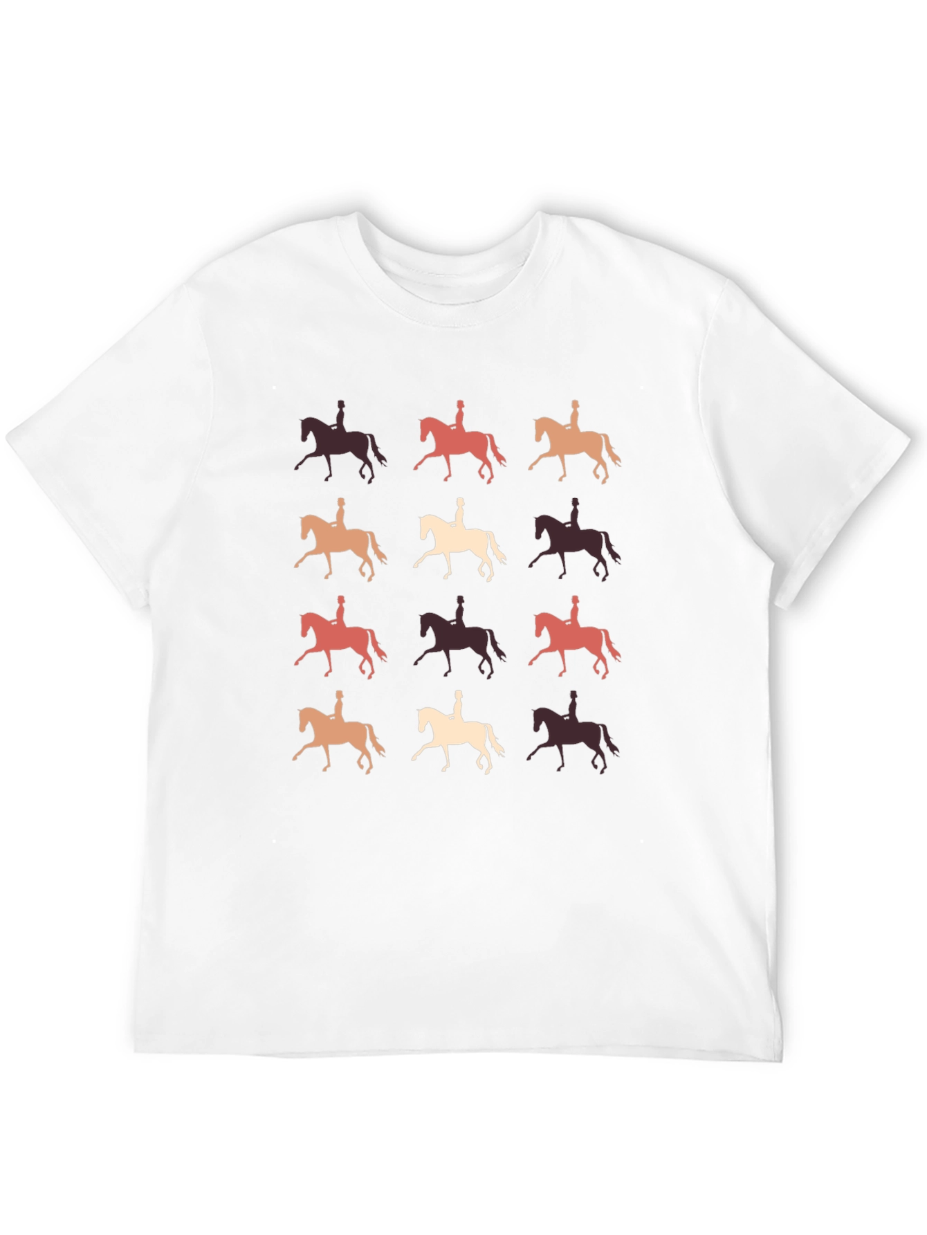 Black Retro Horse Riding T-Shirt view 12