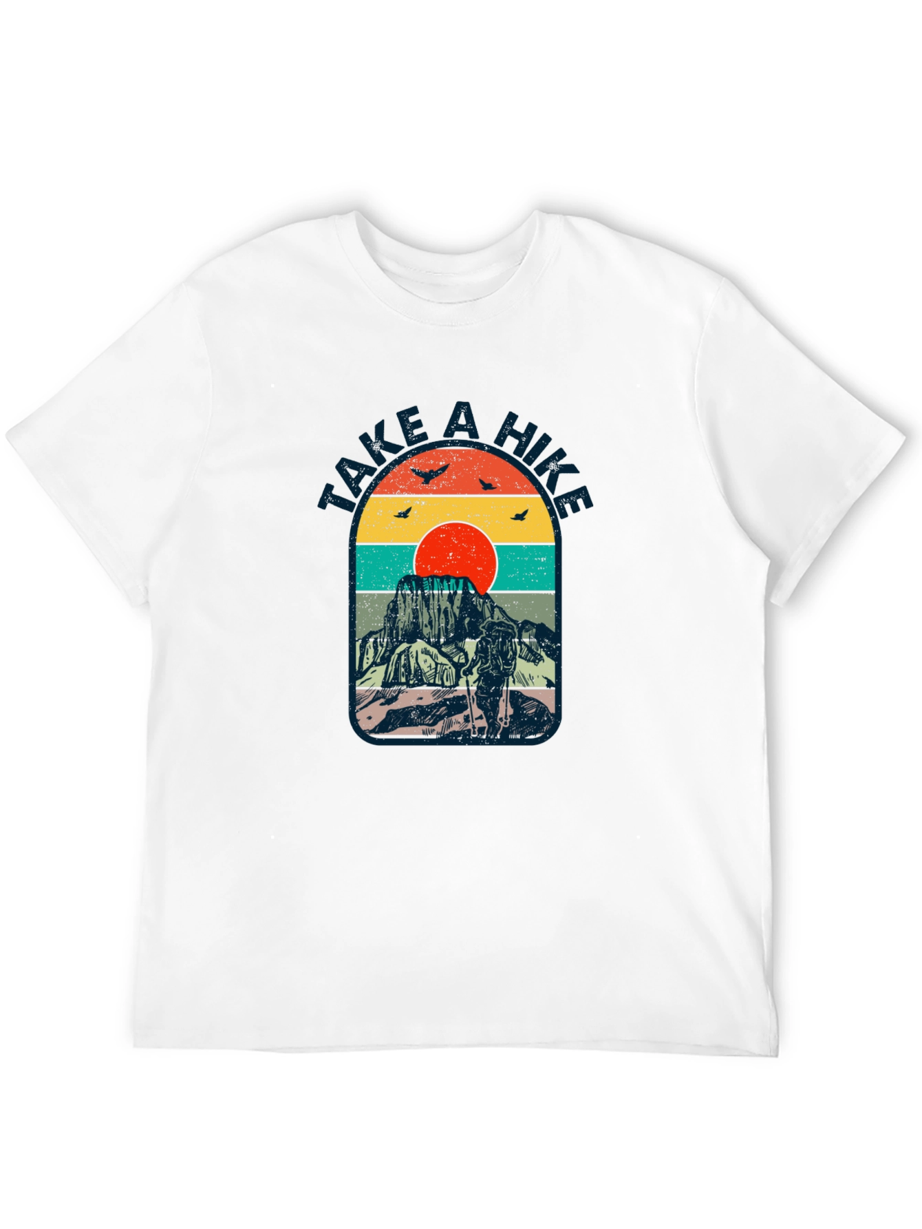 Black Retro "Take a Hike" Graphic T-Shirt view 12