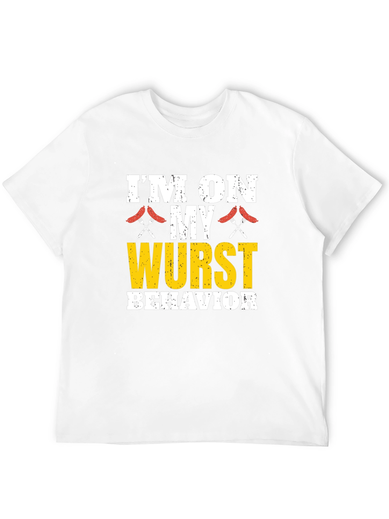Black I'm on My Wurst Behavior Funny BBQ Graphic T-Shirt view 12
