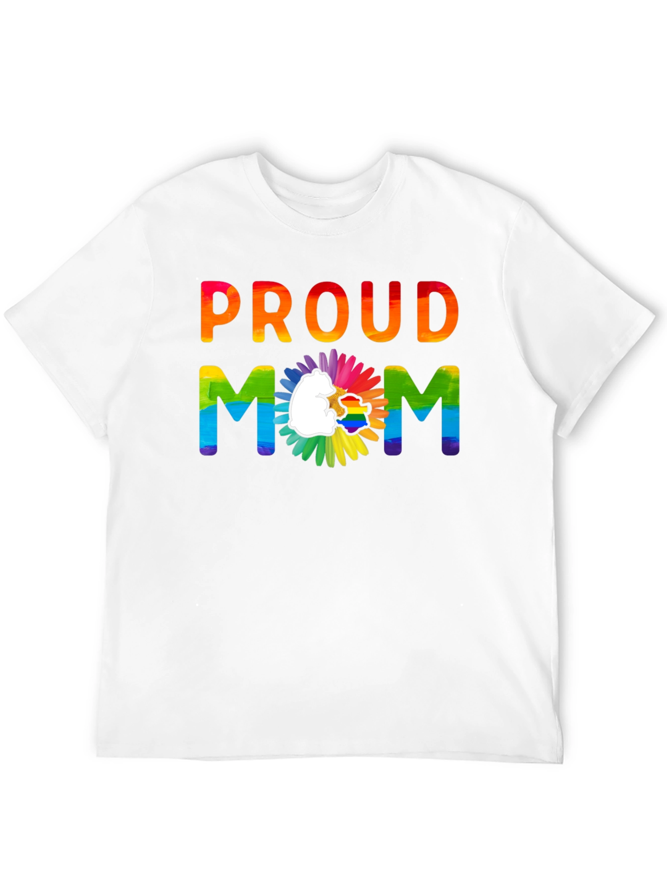 Black Proud Mom LGBTQ+ Pride T-Shirt view 12
