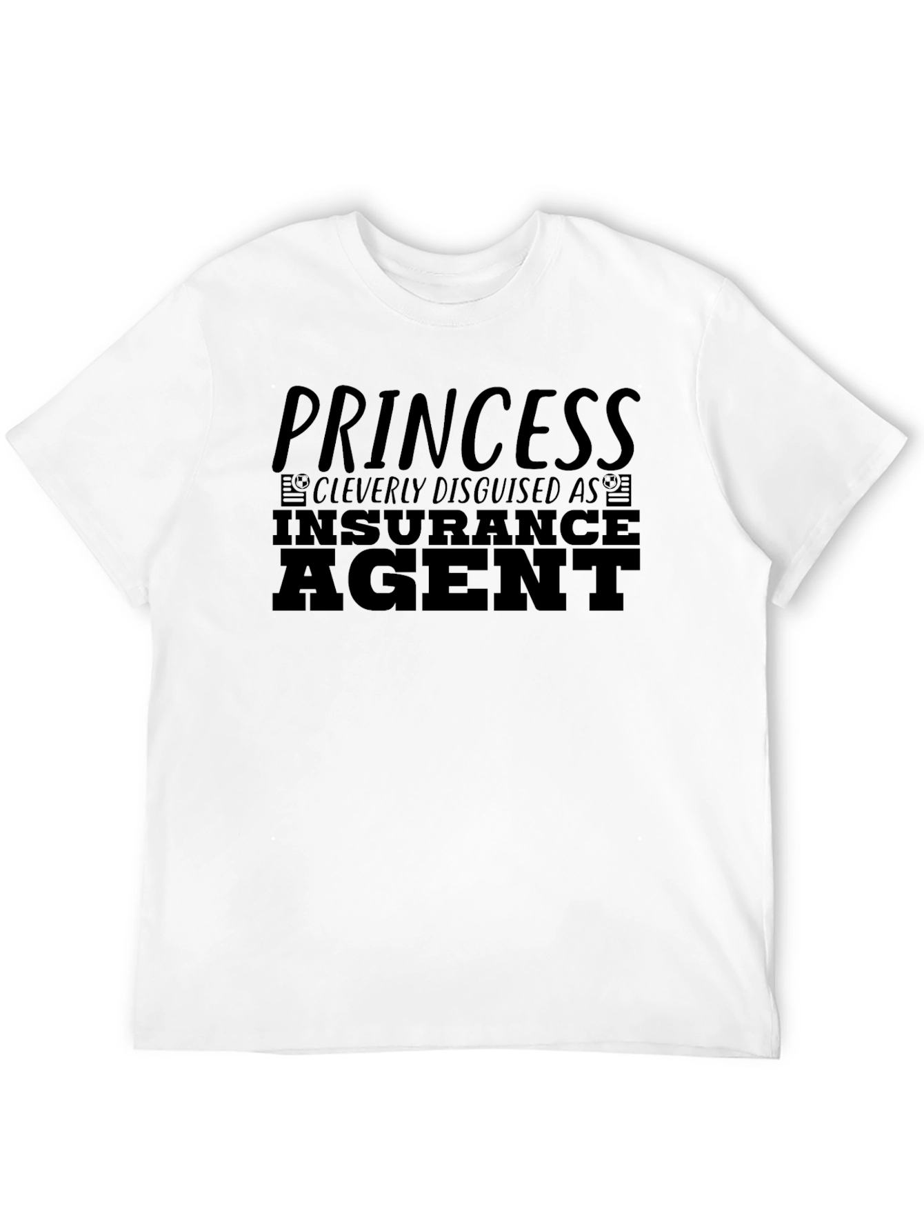 Black Princess Insurance Agent Black T-Shirt view 12