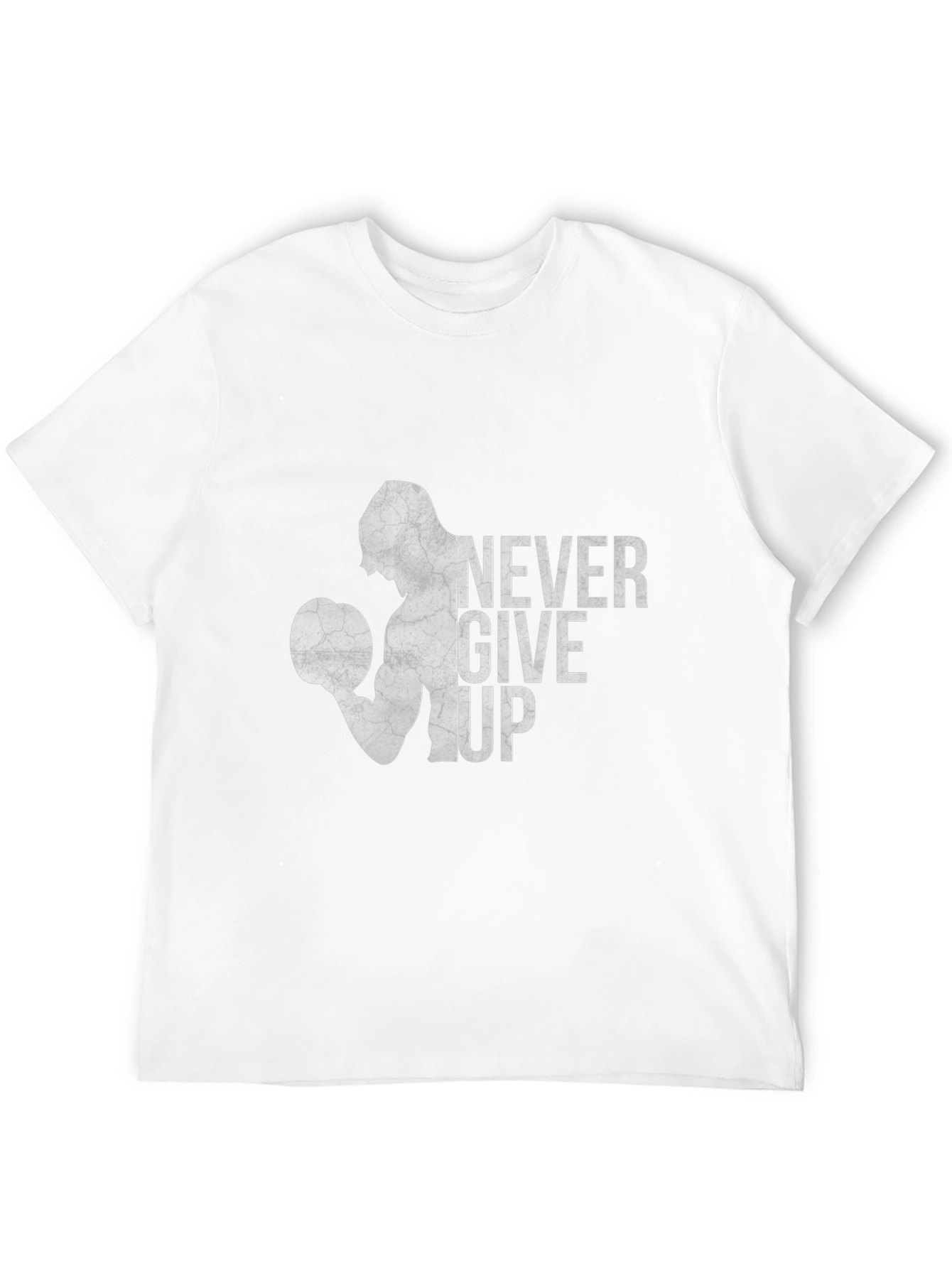 Black Never Give Up Graphic Tee view 12