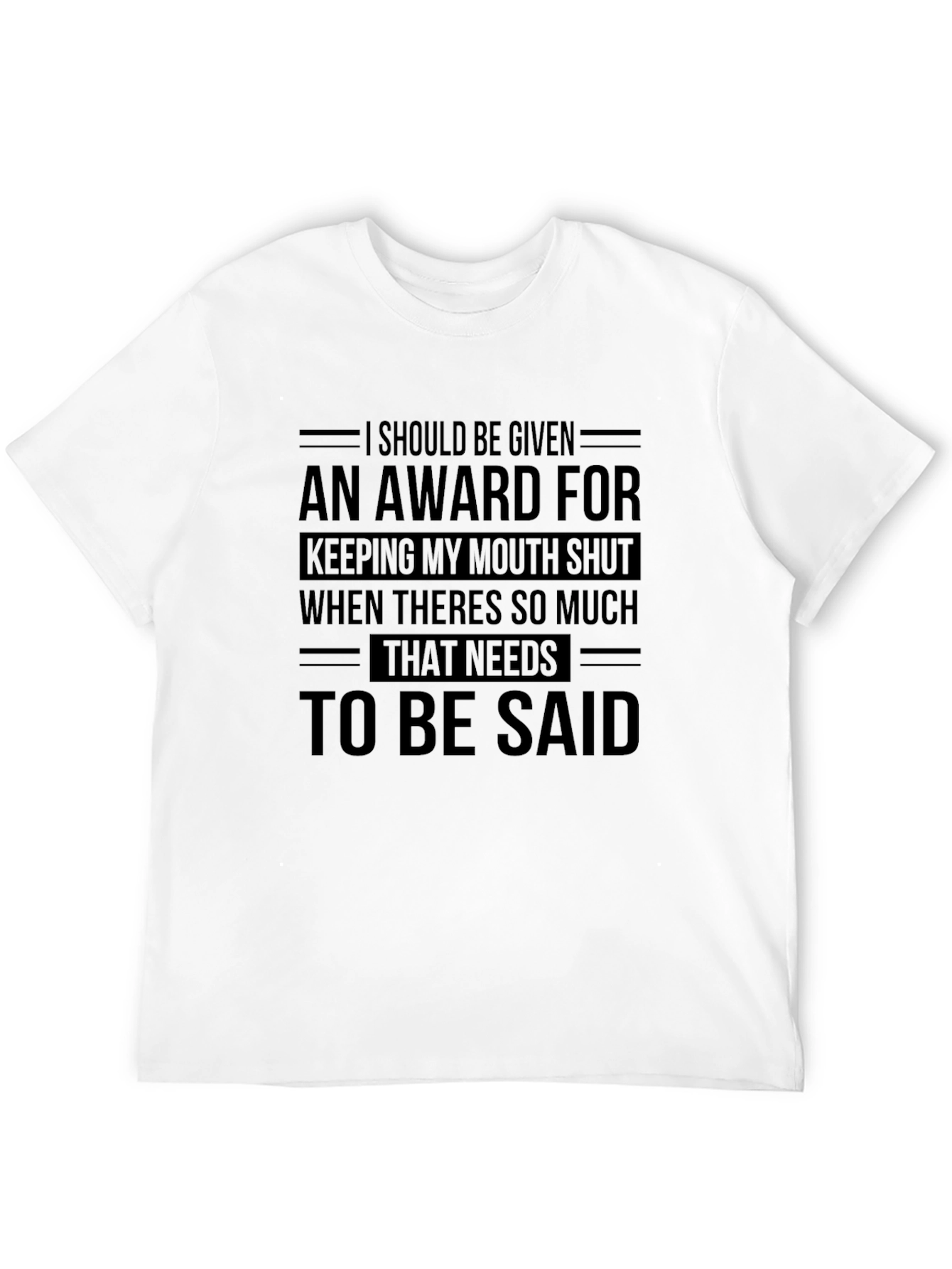 Black Award-Worthy Silence Tee - Funny Graphic T-Shirt view 12