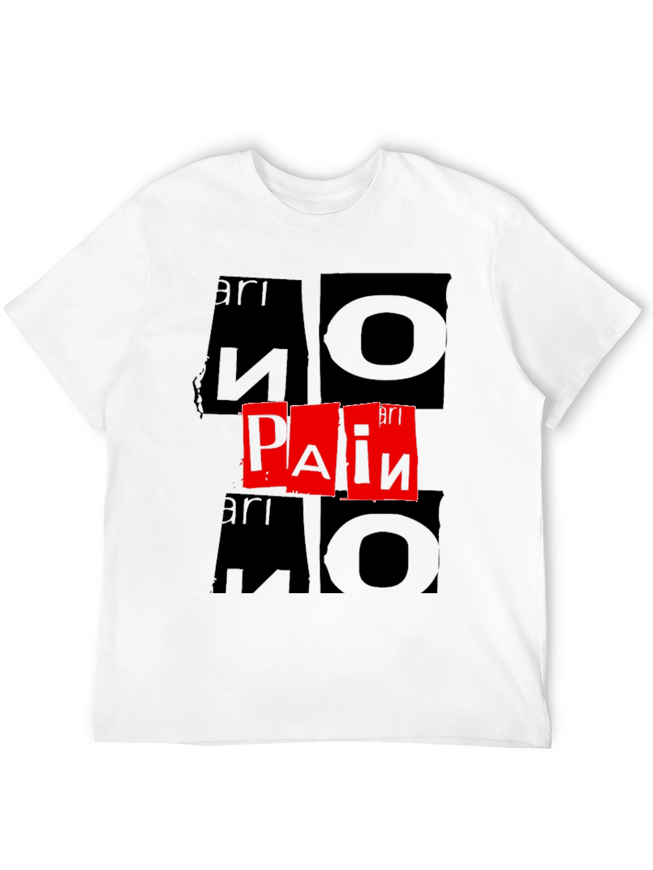 Black No Pain T-Shirt - Bold Graphic Print view 12
