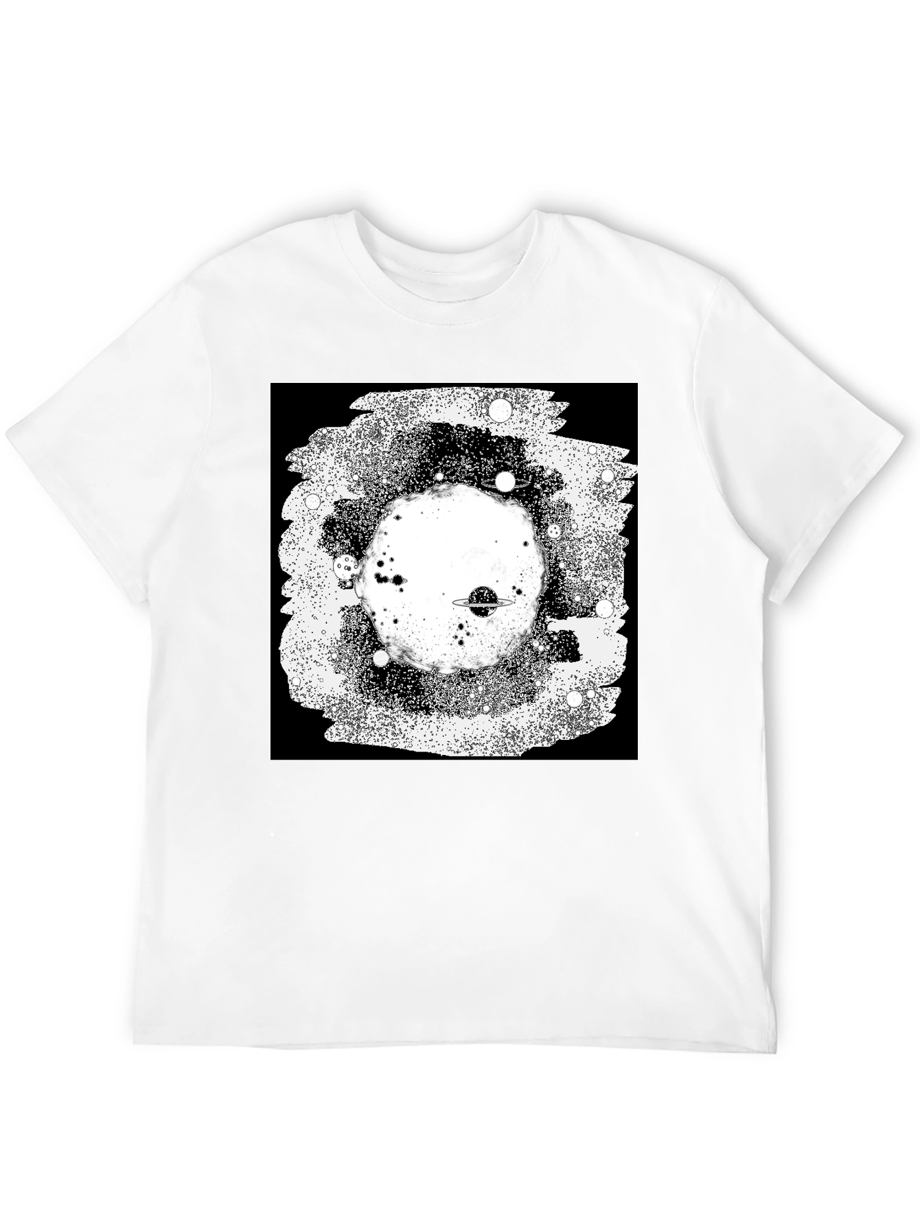 Black Cosmic Black T-Shirt - Galaxy Design view 12