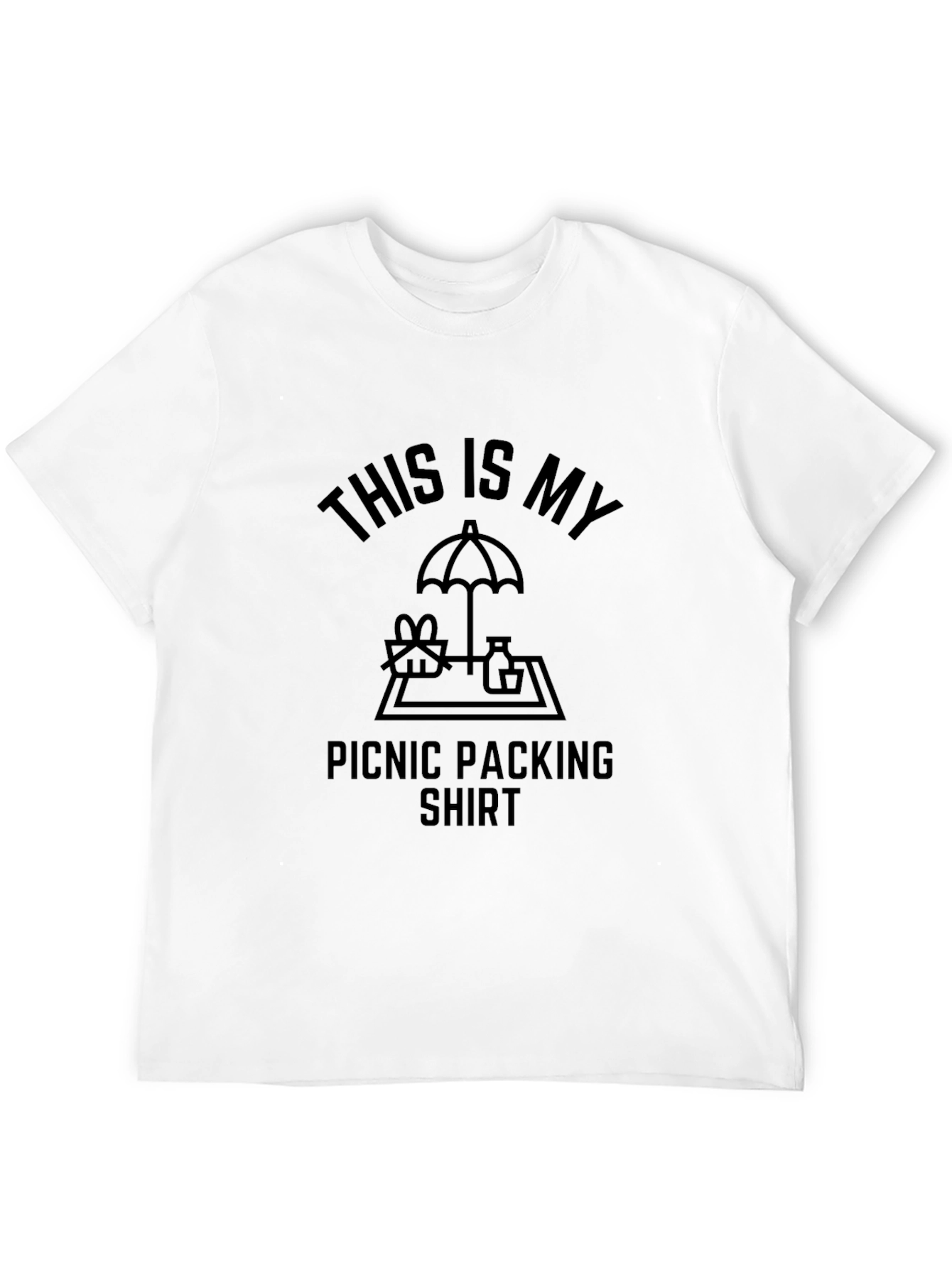 Black Picnic Packing Shirt - Black Graphic Tee for Outdoor Enthusiasts view 12