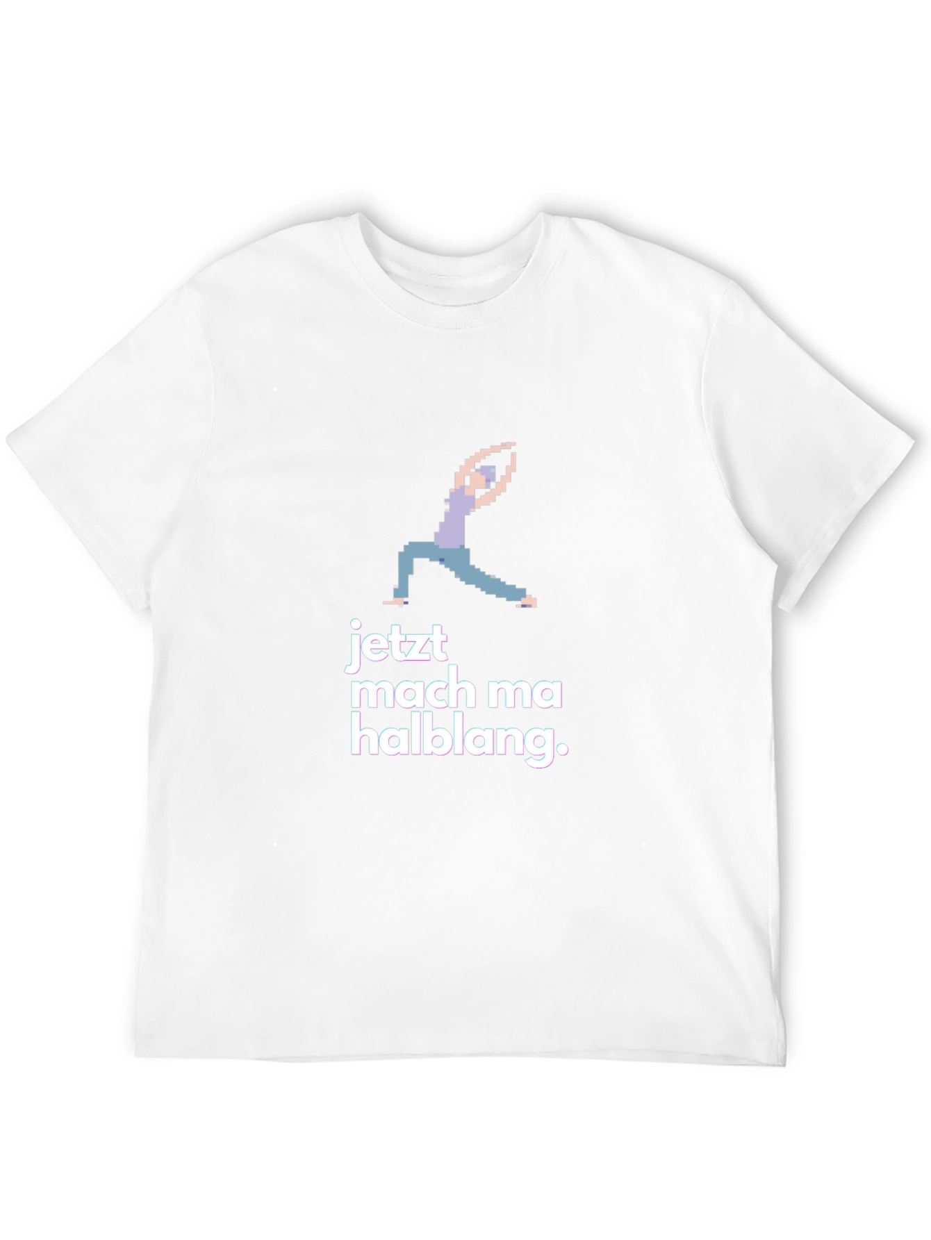 Black Yoga Pixel Art Black T-Shirt - Jetzt Mach Ma Halblang view 12