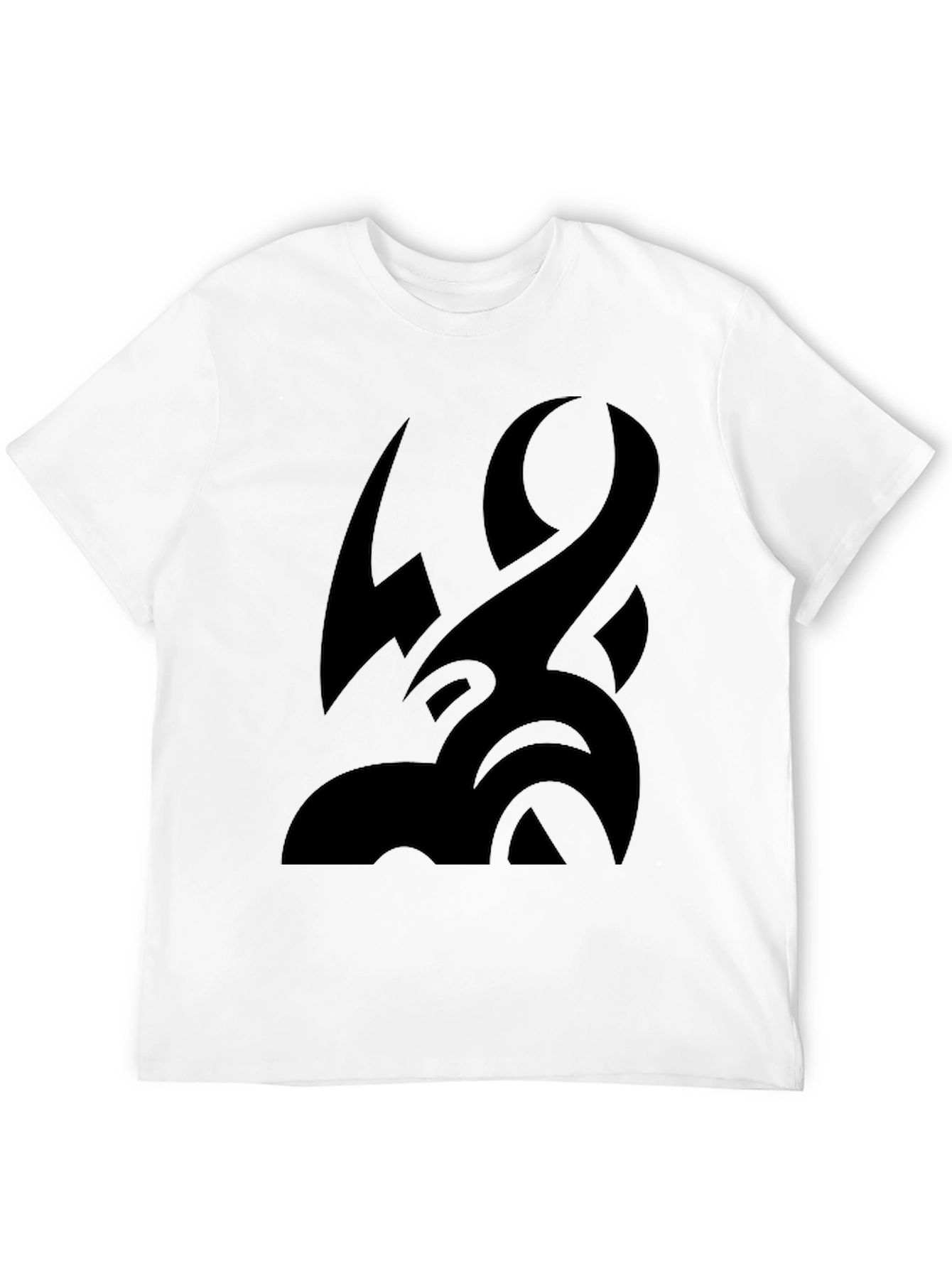 Black Tribal Tattoo Graphic Black T-Shirt view 12
