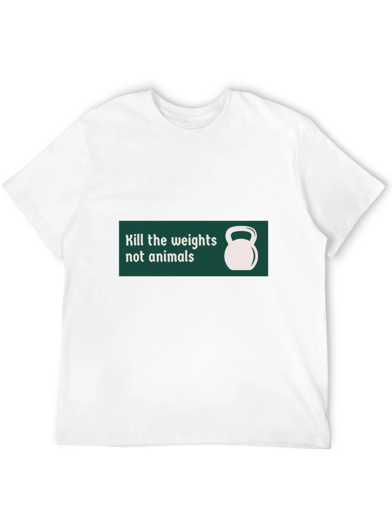 Black Vegan Workout T-Shirt - Kill the Weights, Not Animals view 12