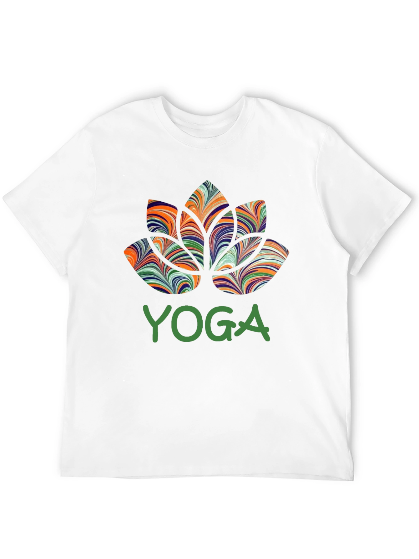 Black Yoga Lotus Flower Graphic T-Shirt view 12
