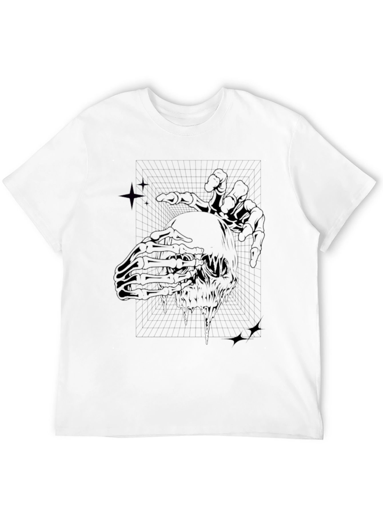 Black Abstract Graphic Print Black T-Shirt view 12