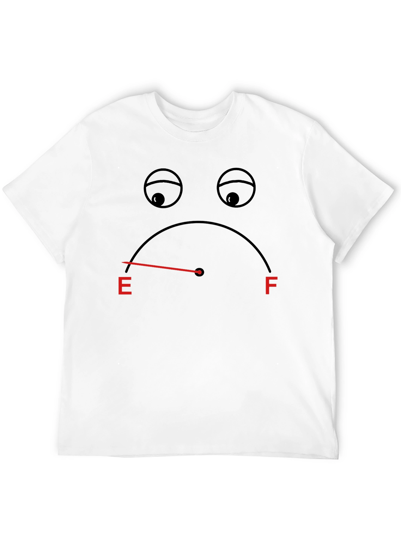Black Sad Empty Gauge Black T-Shirt view 12
