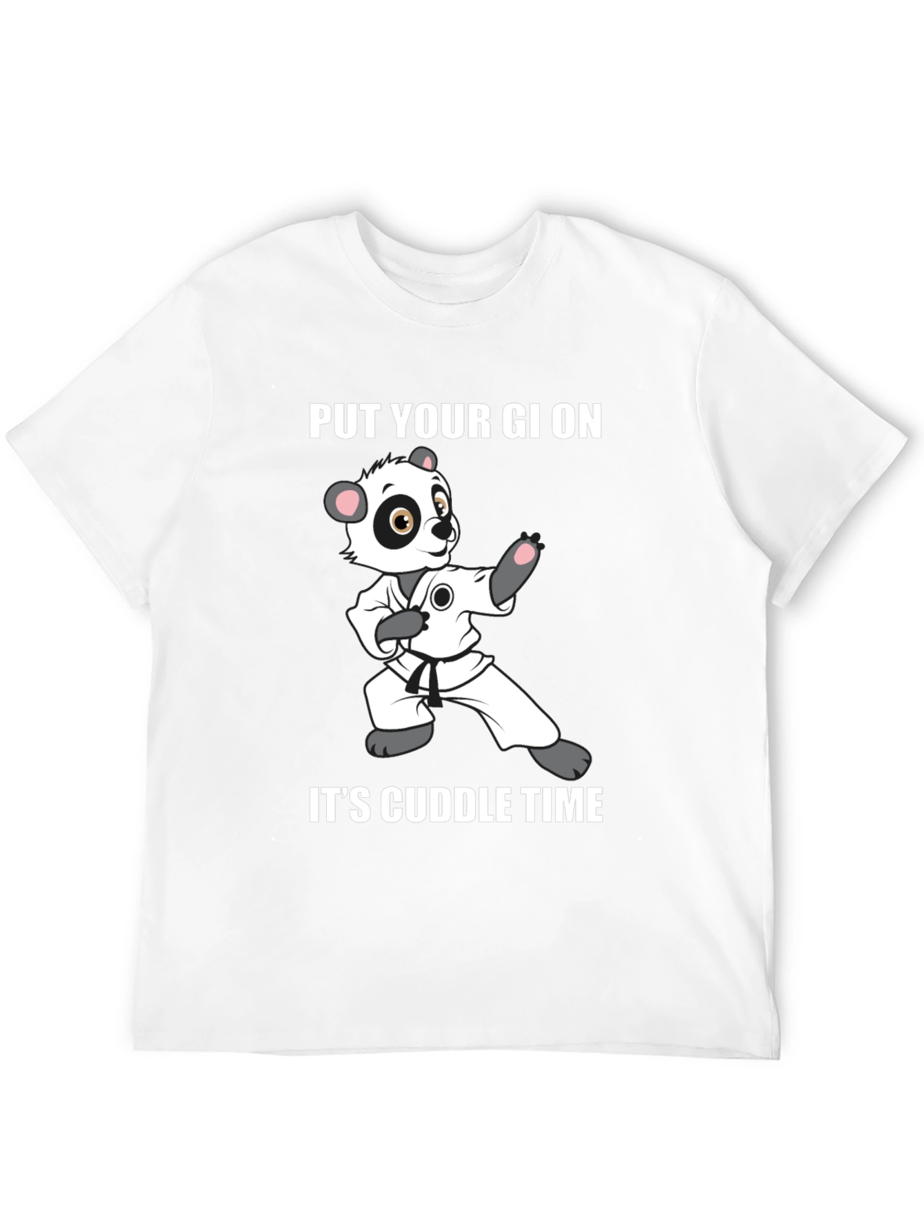 Black Panda Karate Cuddle Time T-Shirt view 12