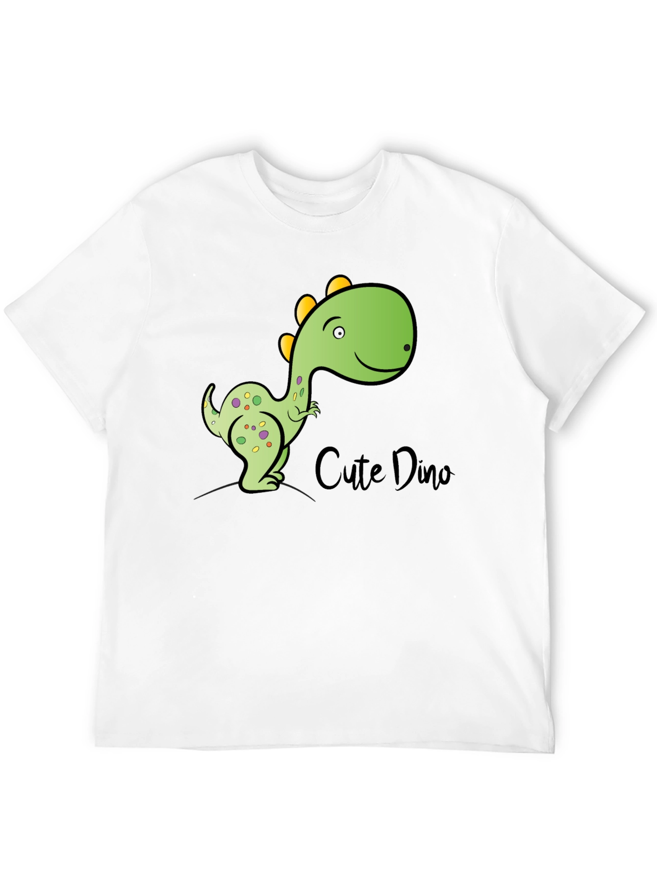Black Cute Dino T-Shirt - Black Cotton Blend view 12