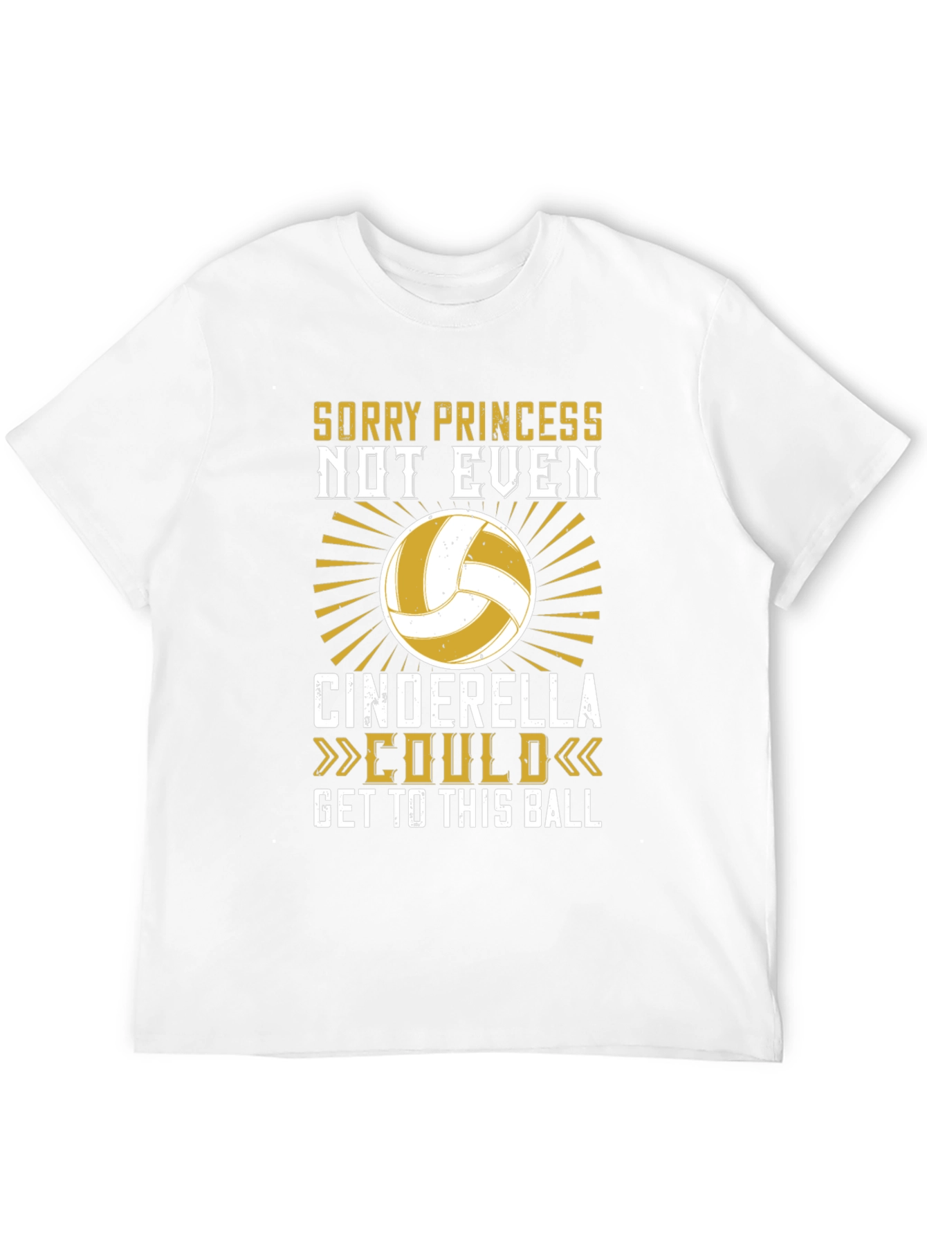 Black Volleyball T-Shirt - Sorry Princess Cinderella Could view 12