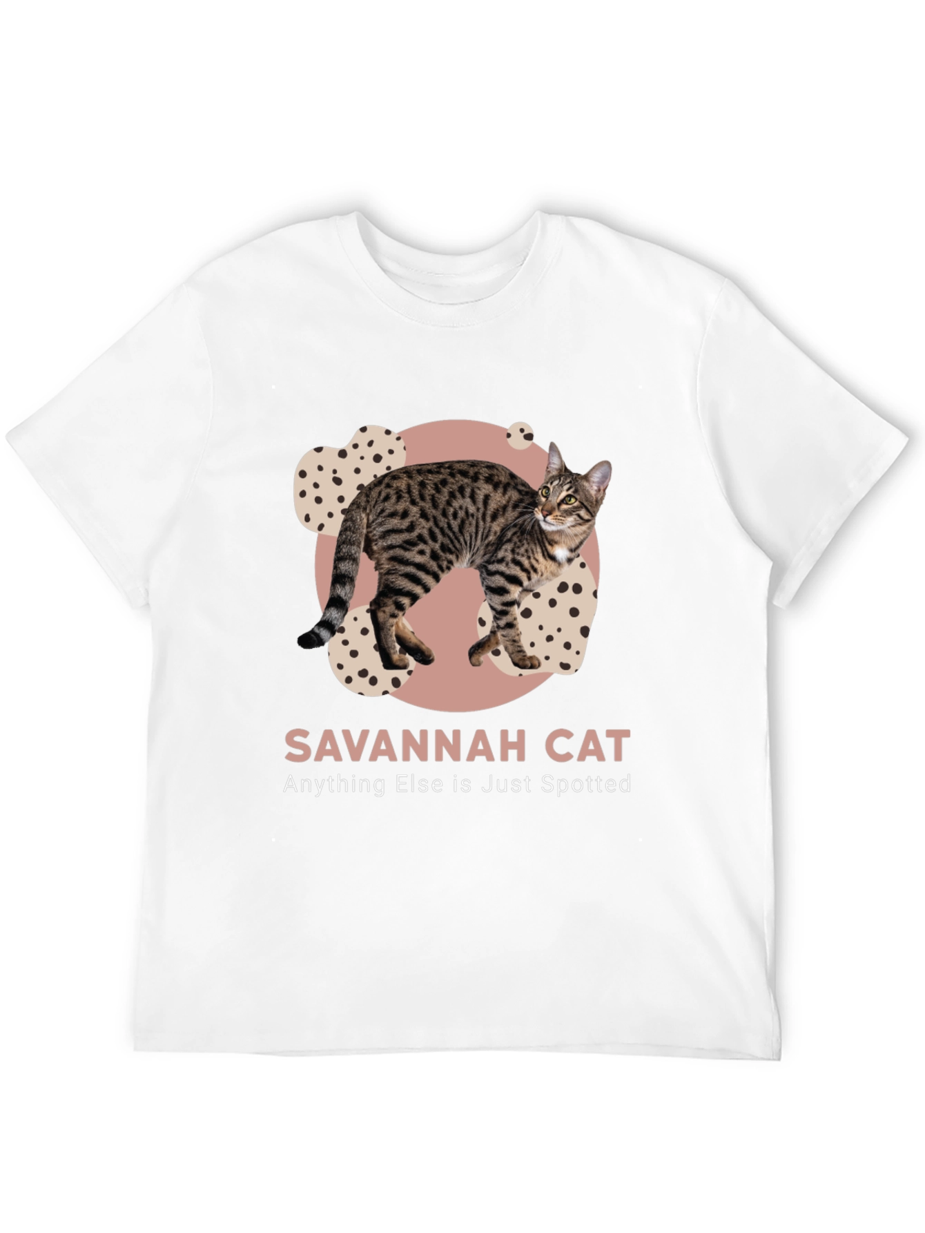 Black Savannah Cat Spotted T-Shirt - Unique Design view 12