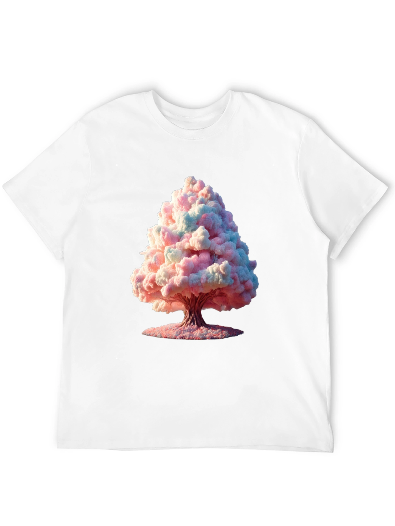 Black Cotton Candy Tree Graphic Black Tee view 12