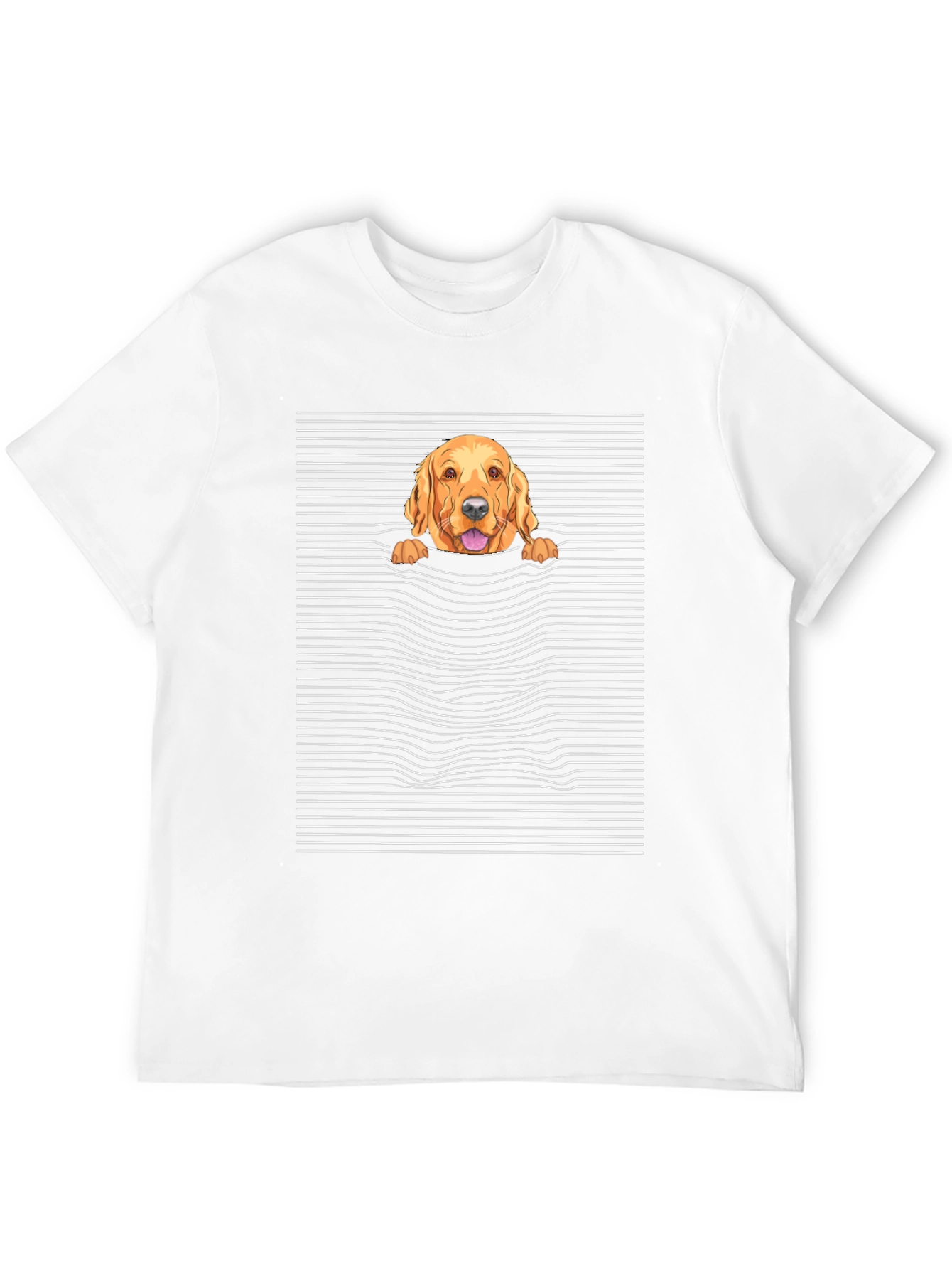 Black Golden Retriever Peek-a-Boo T-Shirt view 12