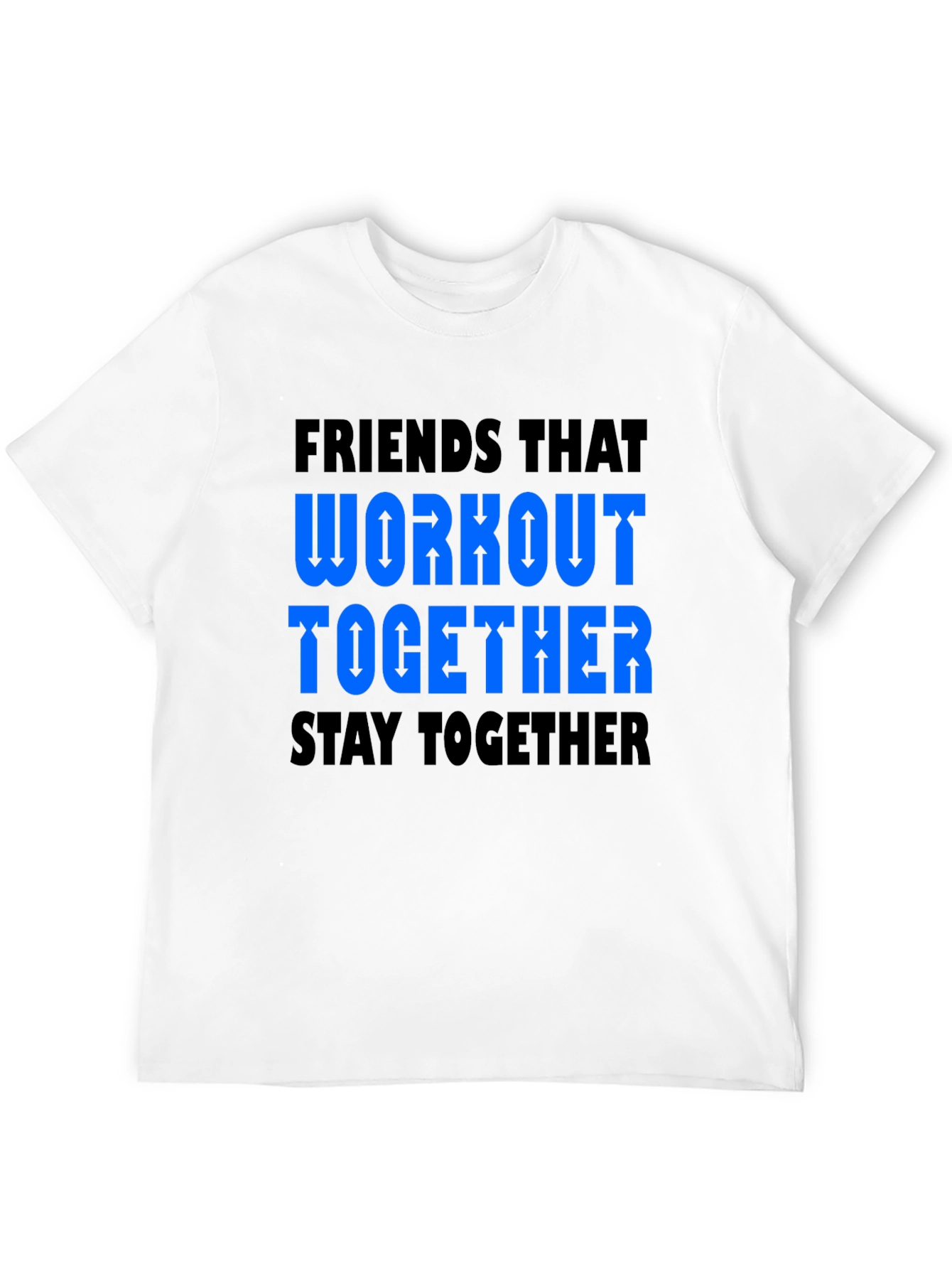 Black Friends Workout Together Graphic Tee - Black view 12