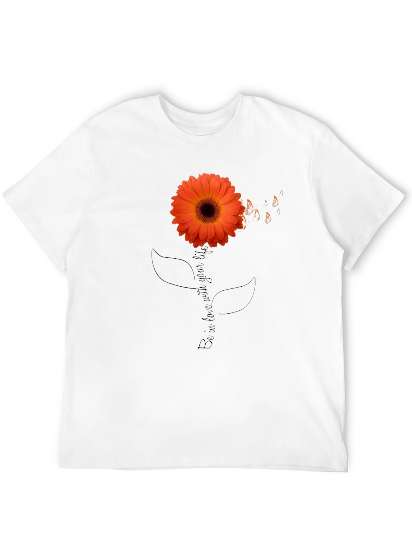 Black Sunflower Graphic Tee - Black Cotton T-Shirt view 12