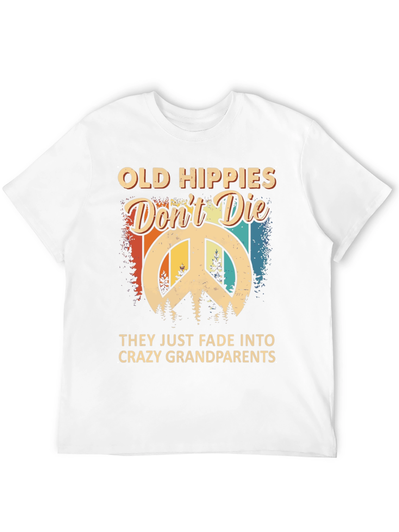 Black Old Hippies Don't Die T-Shirt view 12