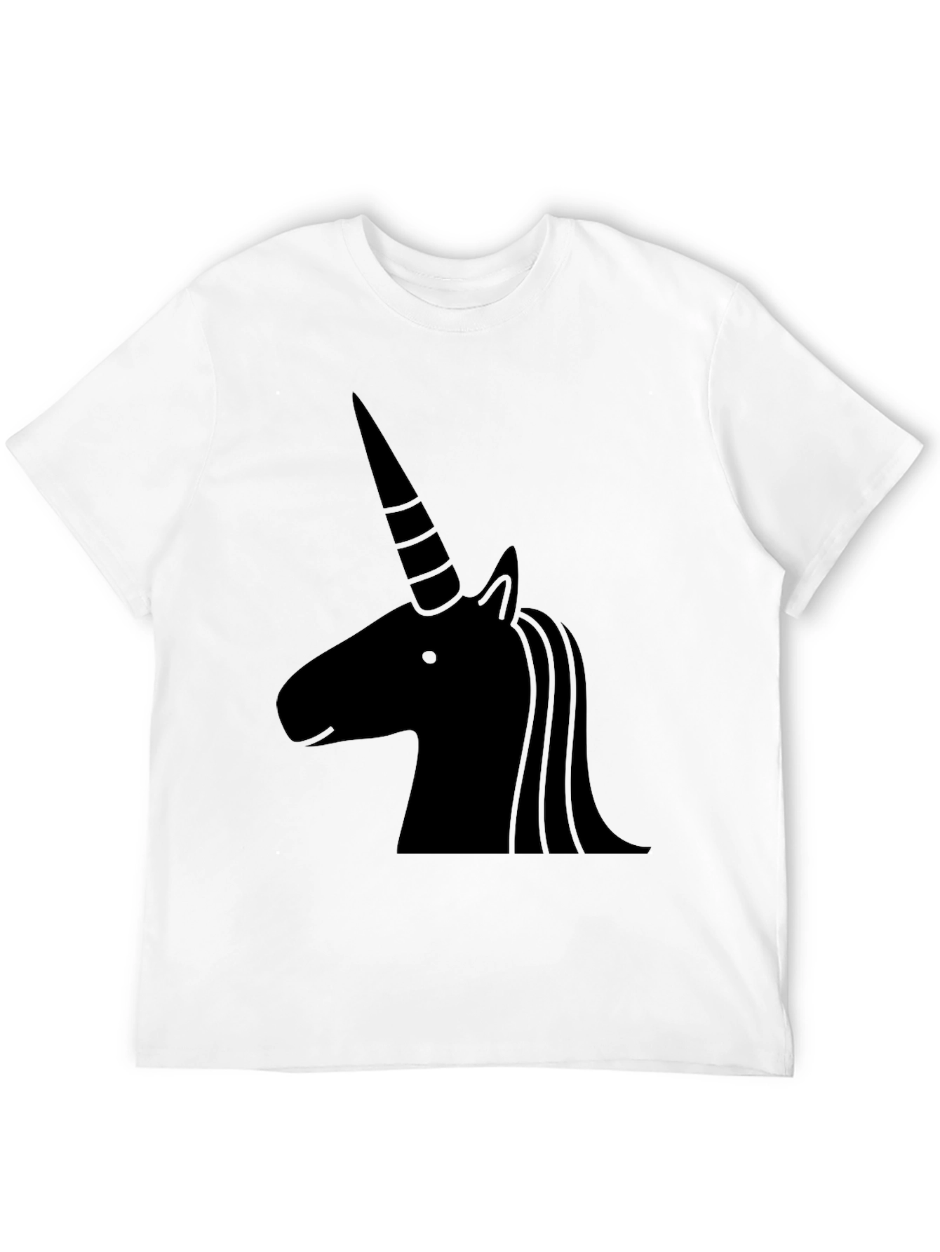 Black Unicorn Silhouette Black T-Shirt view 12