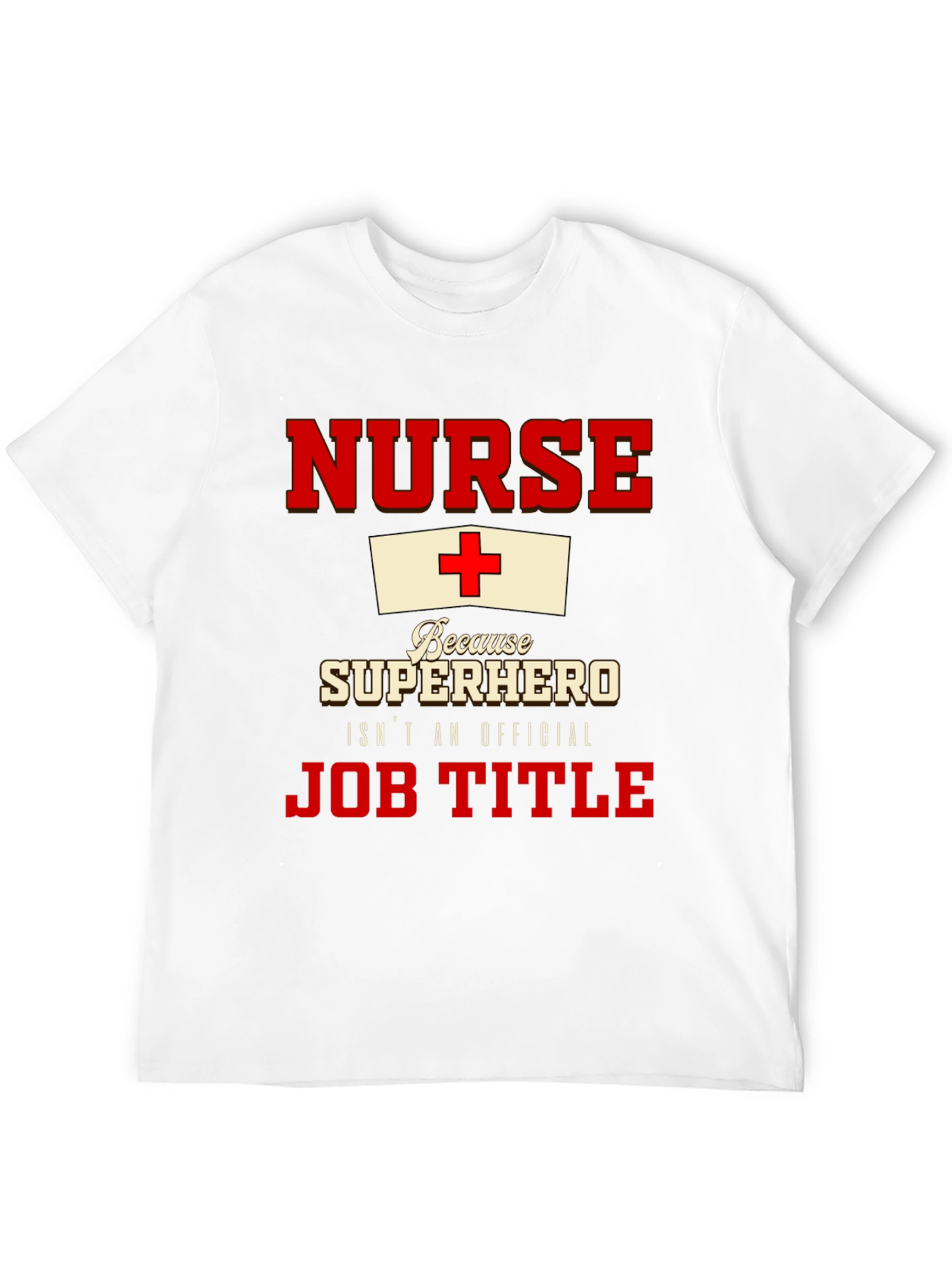 Black Nurse Superhero T-Shirt - Official Job Title view 12