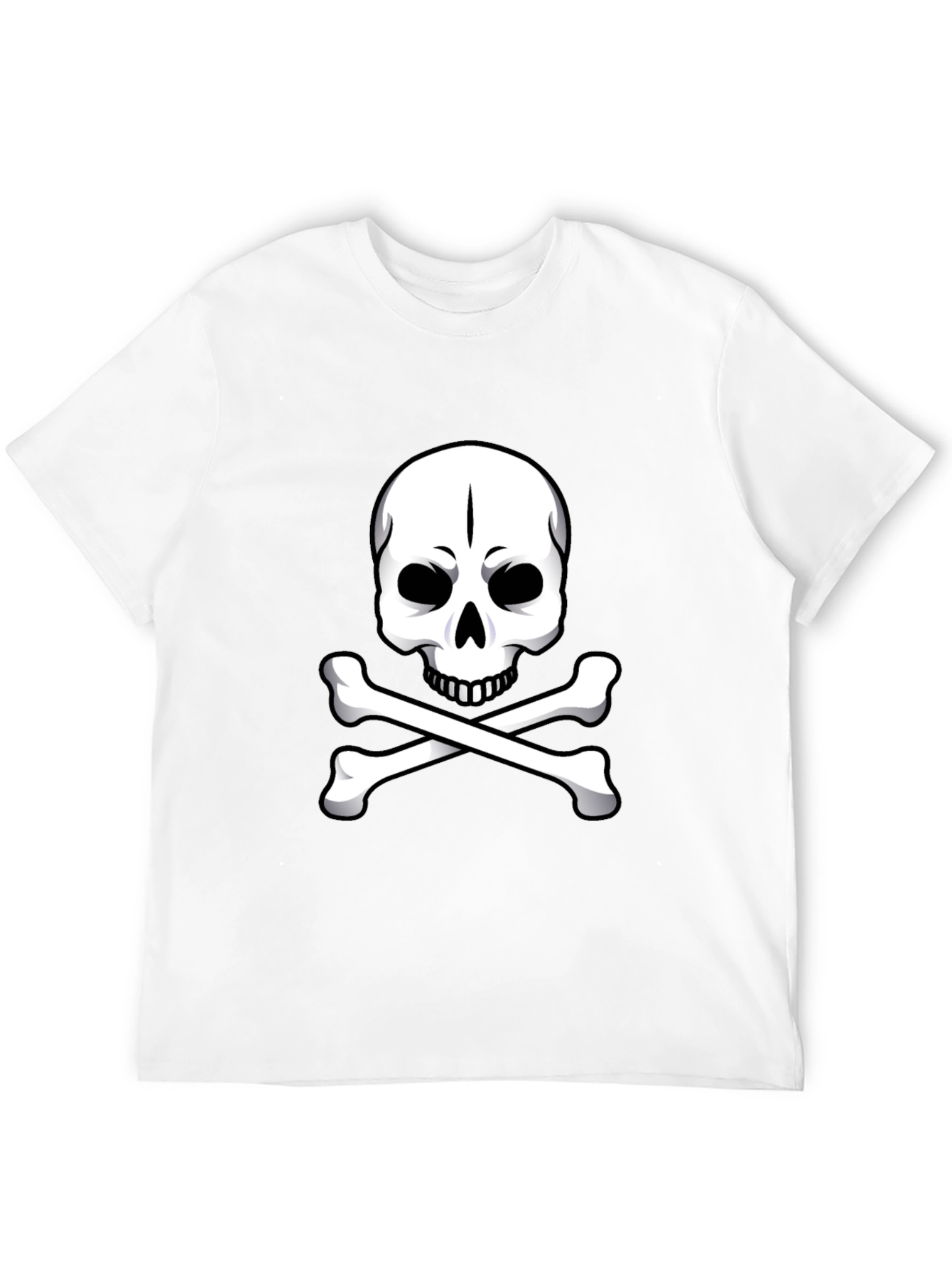 Black Skull & Crossbones Graphic Tee - Pirate Style! view 12