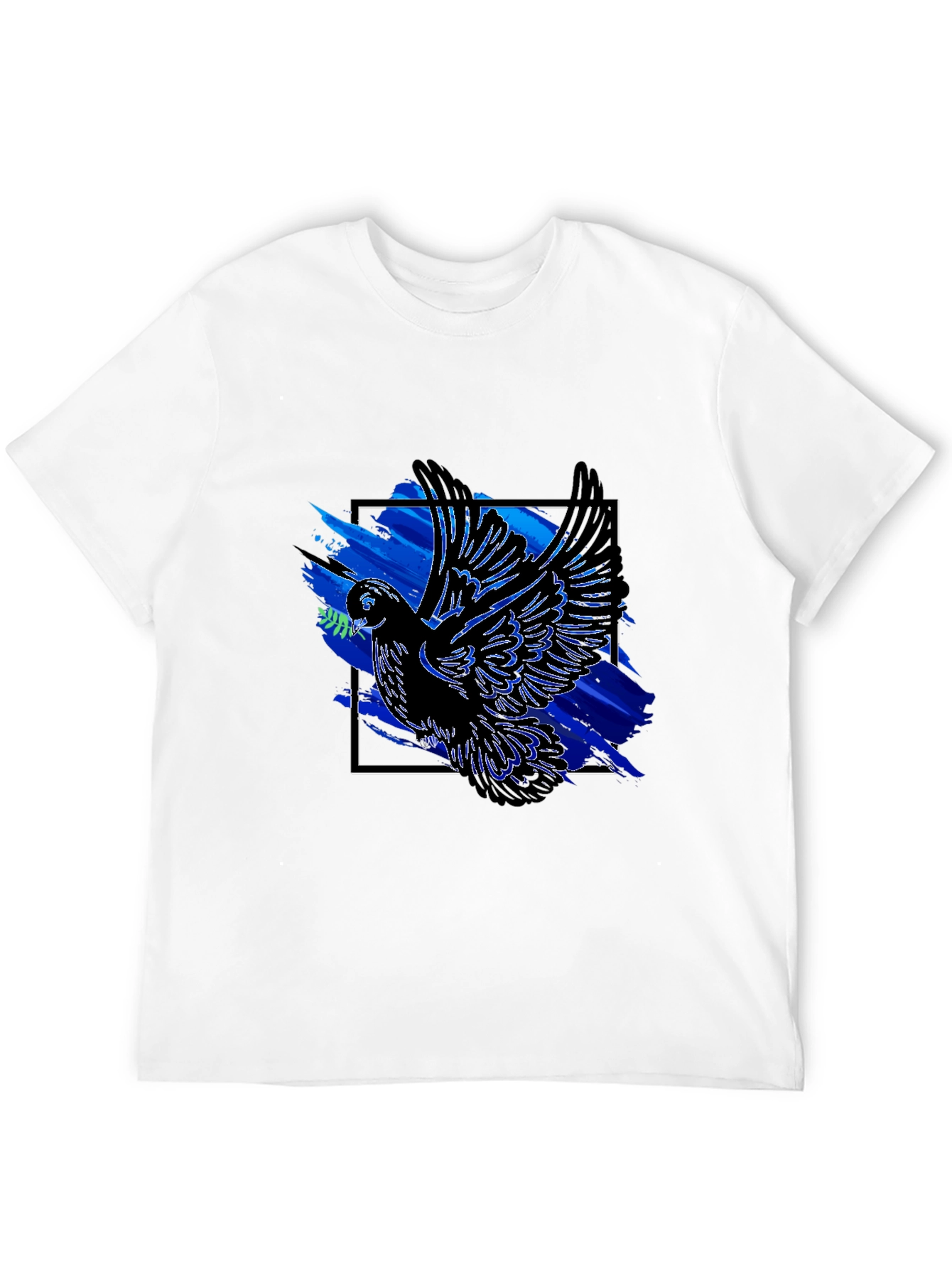 Black Peace Dove Graphic Tee - Men's Black T-Shirt view 12