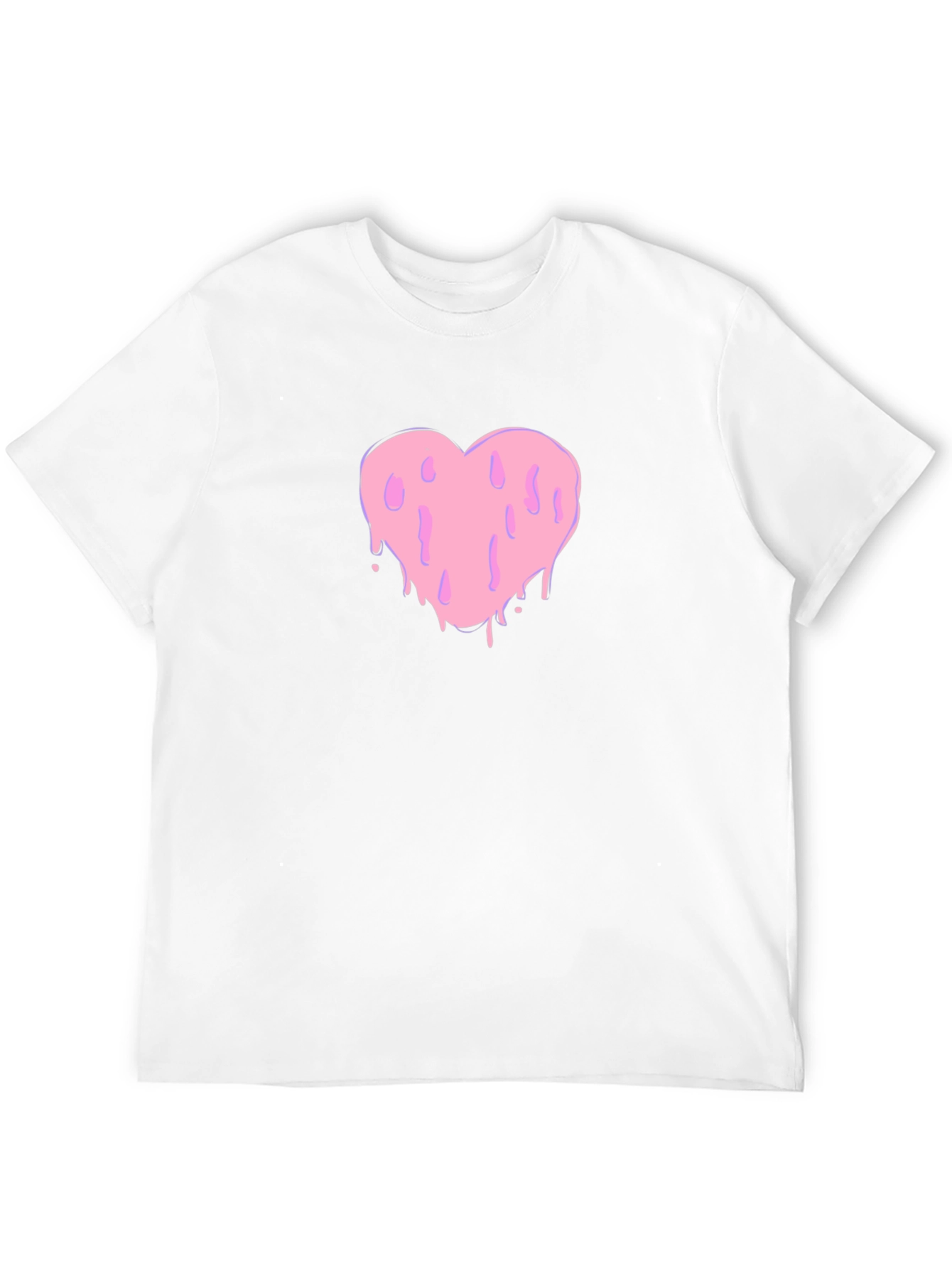 Black Melting Heart Graphic Black Tee view 12