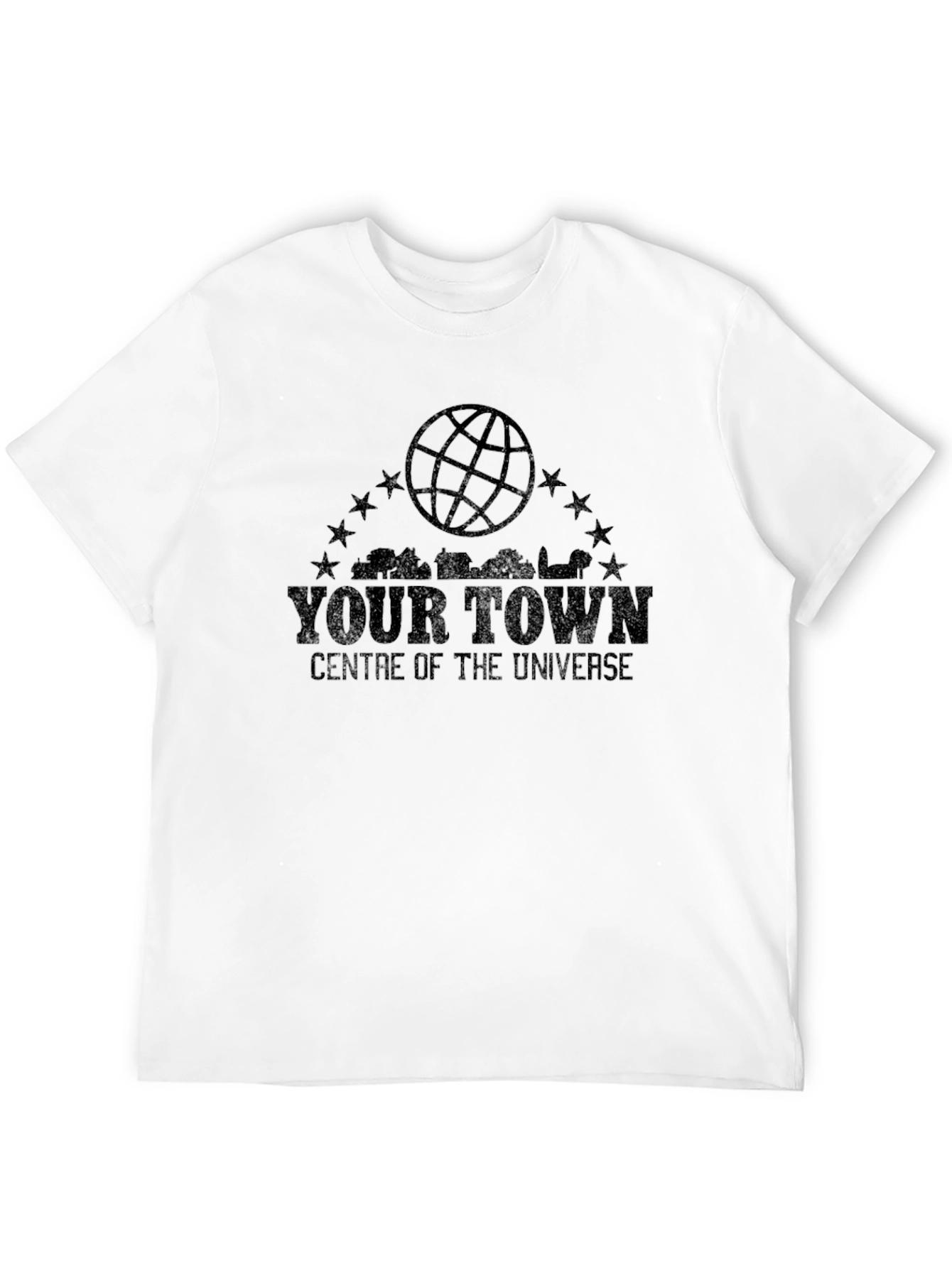 Black Your Town Centre of the Universe Graphic Tee view 12