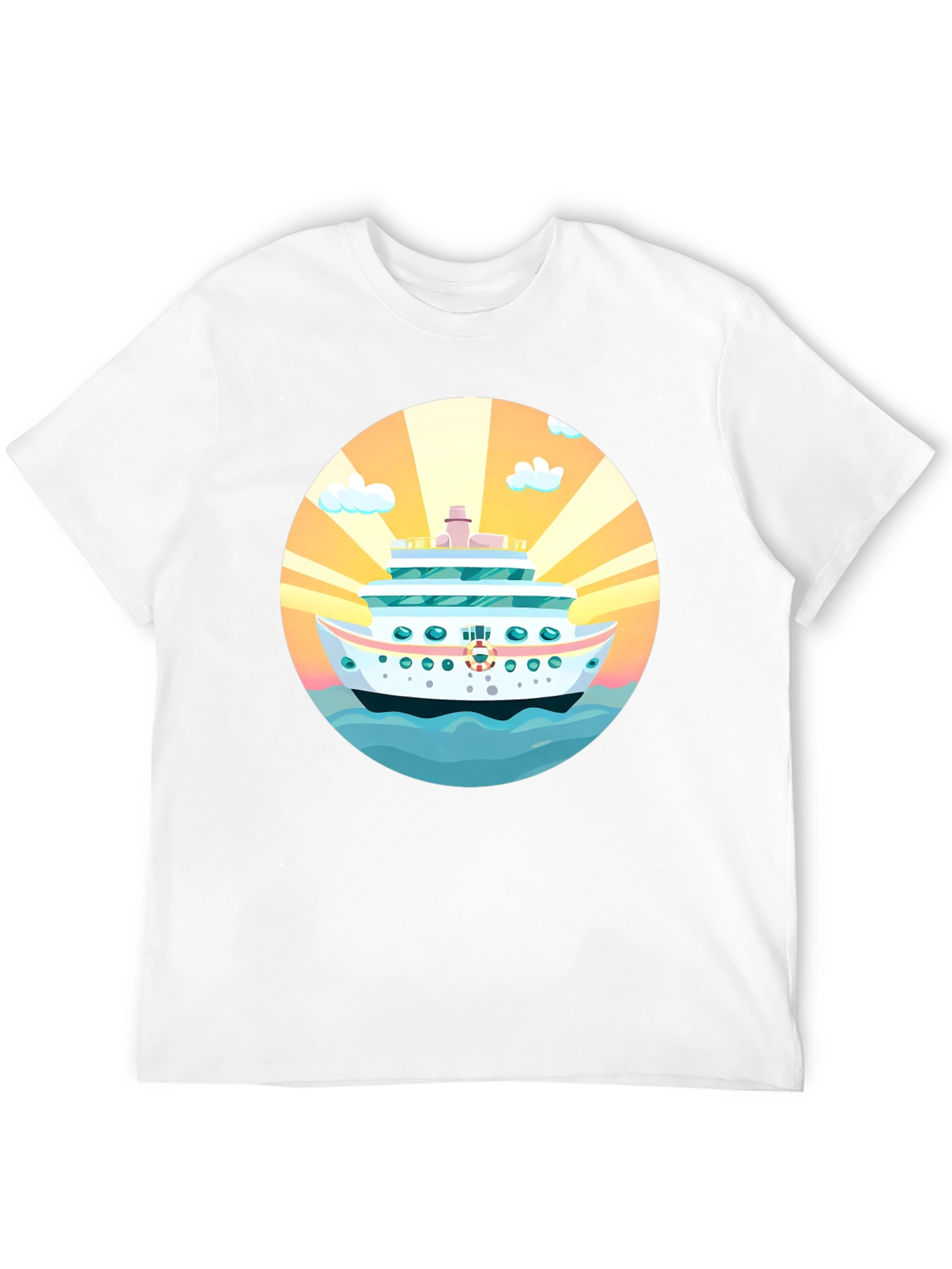 Black Cruise Ship Graphic Tee - Sun, Sea, Style! view 12