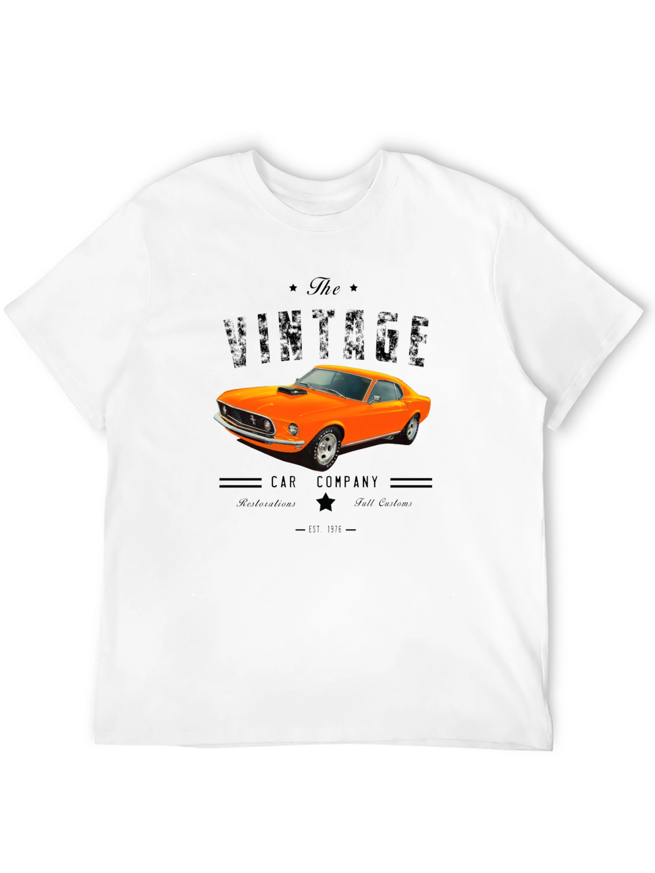 Black Vintage Car Company T-Shirt view 12