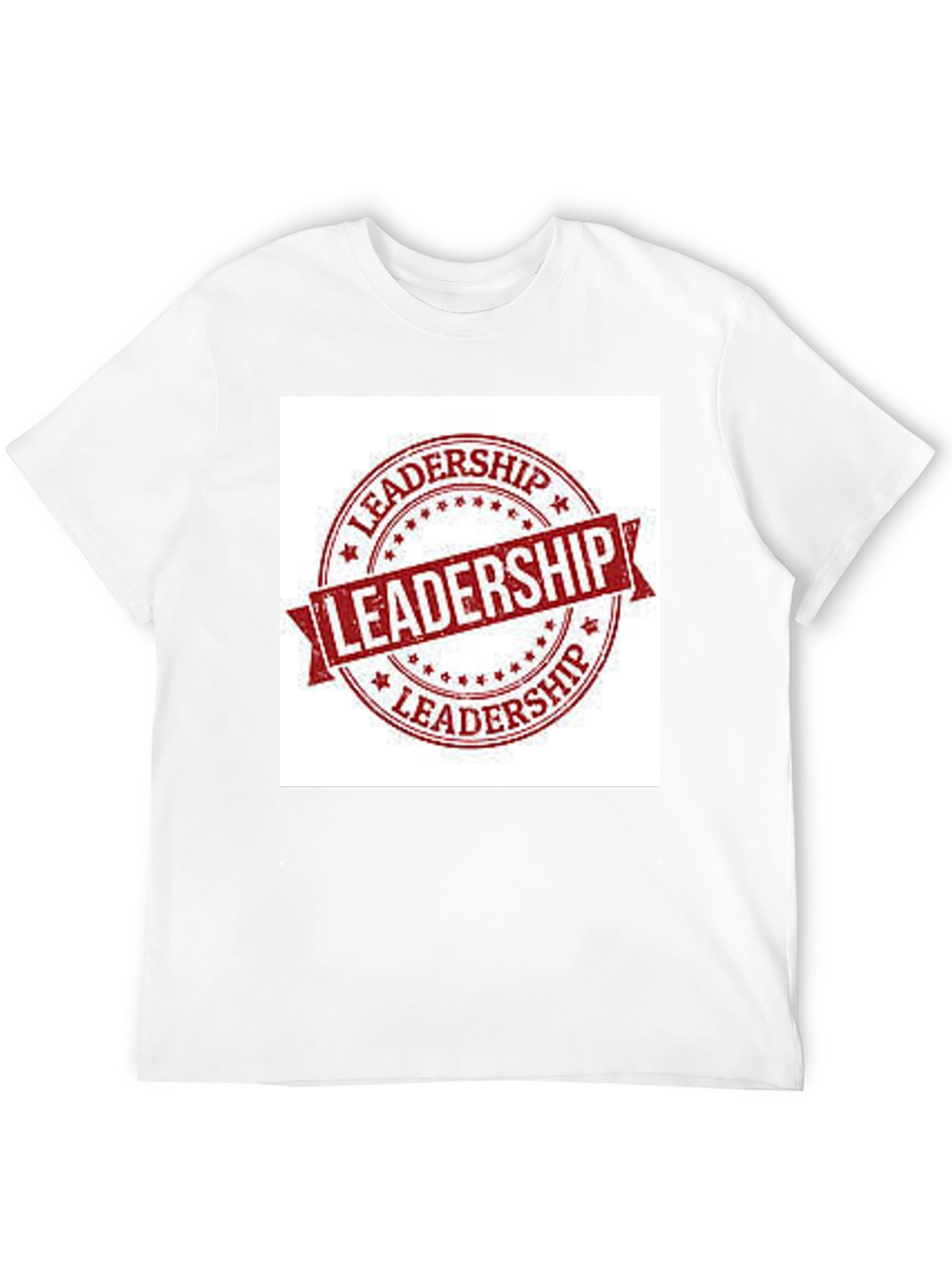 Black Leadership Stamp Graphic Tee - Black Cotton T-Shirt view 12