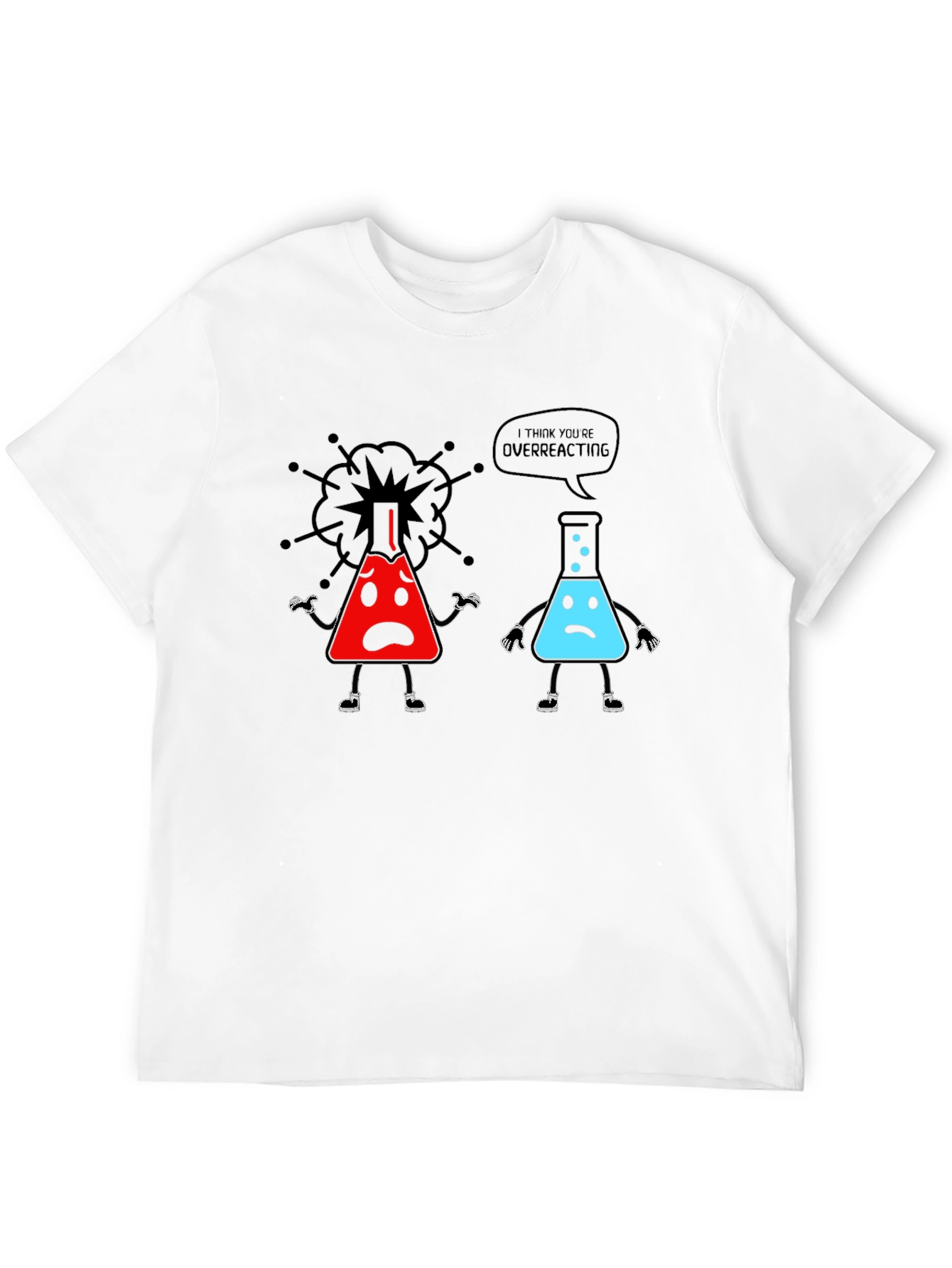 Black Overreacting Science T-Shirt view 12
