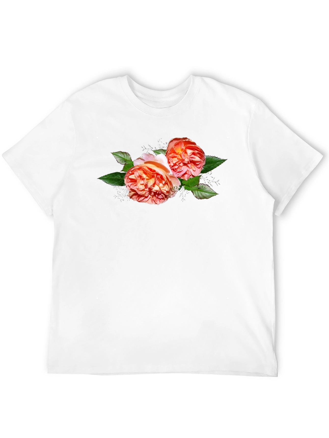 Black Floral Graphic Tee - Black Cotton T-Shirt view 12