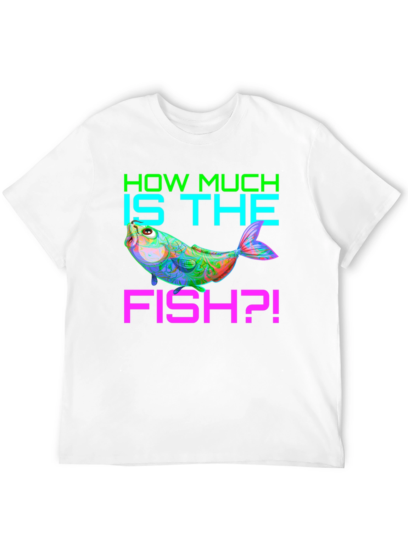 Black How Much is the Fish? Men's Graphic T-Shirt view 12