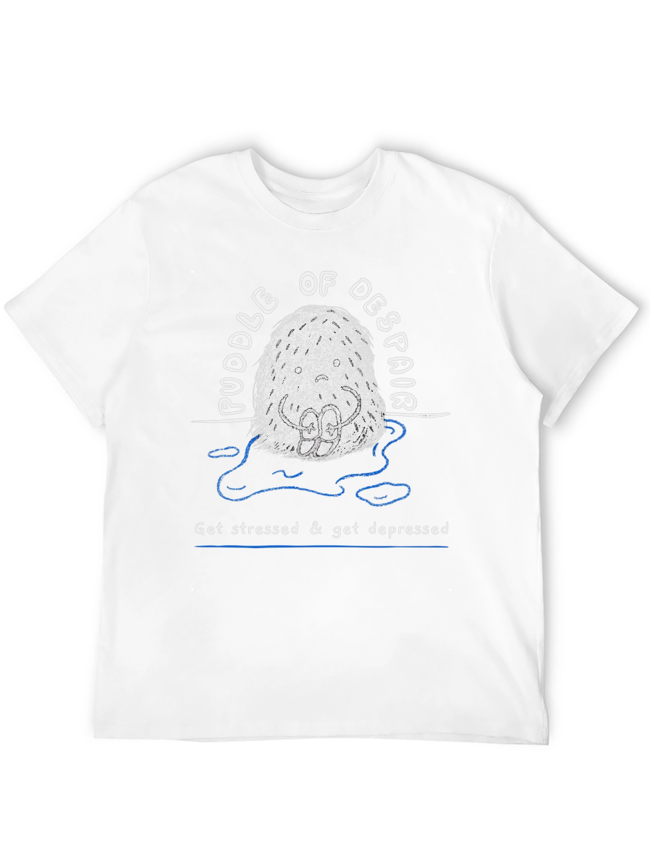 Black Puddle of Despair T-Shirt - Stress & Depression Tee view 12