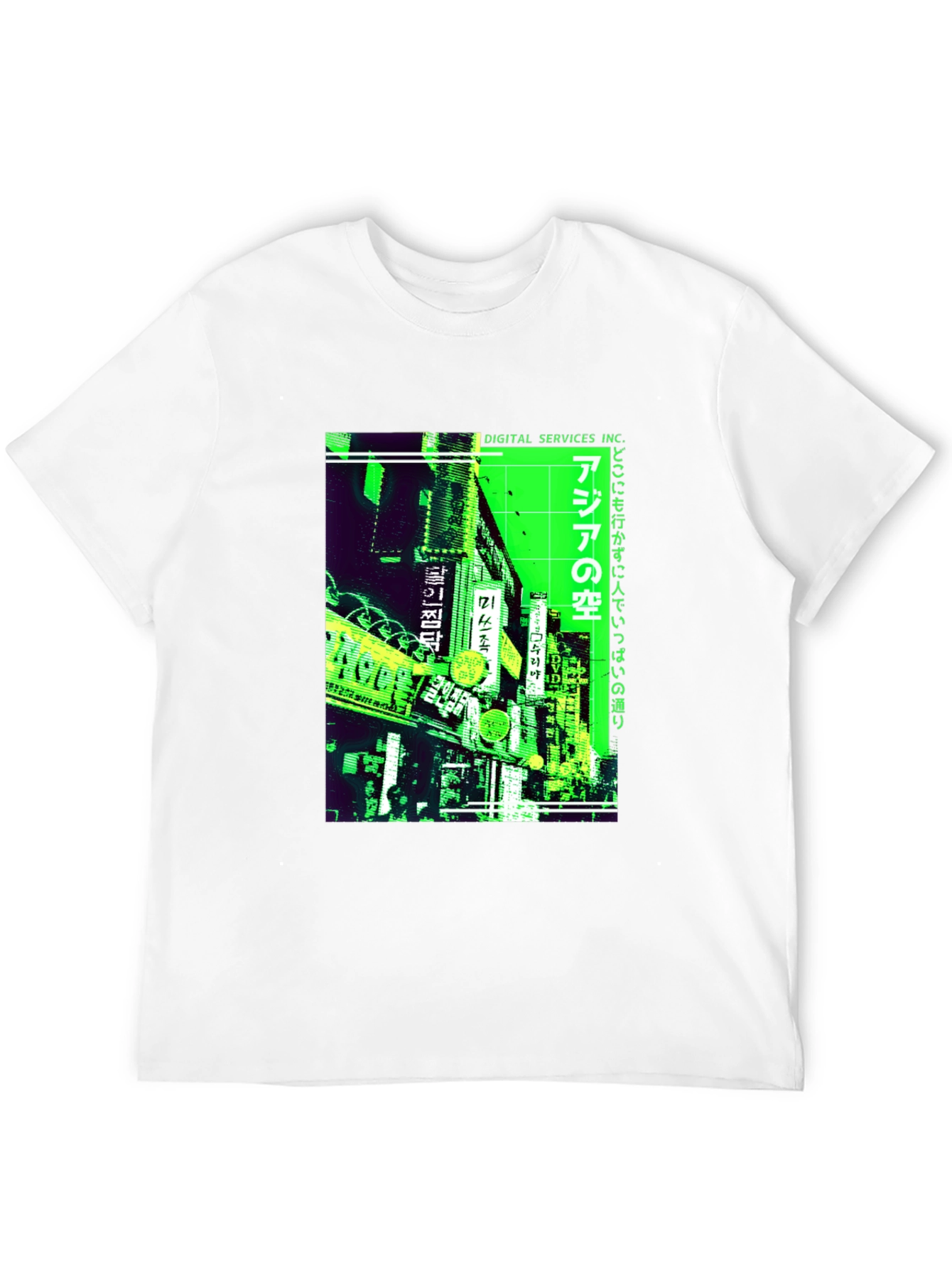 Black Asia Street Scene Graphic T-Shirt - Digital Services view 12